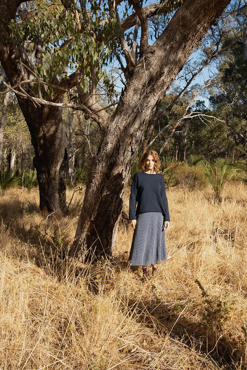 Organic Cotton Fleece Sweatshirt | Navy