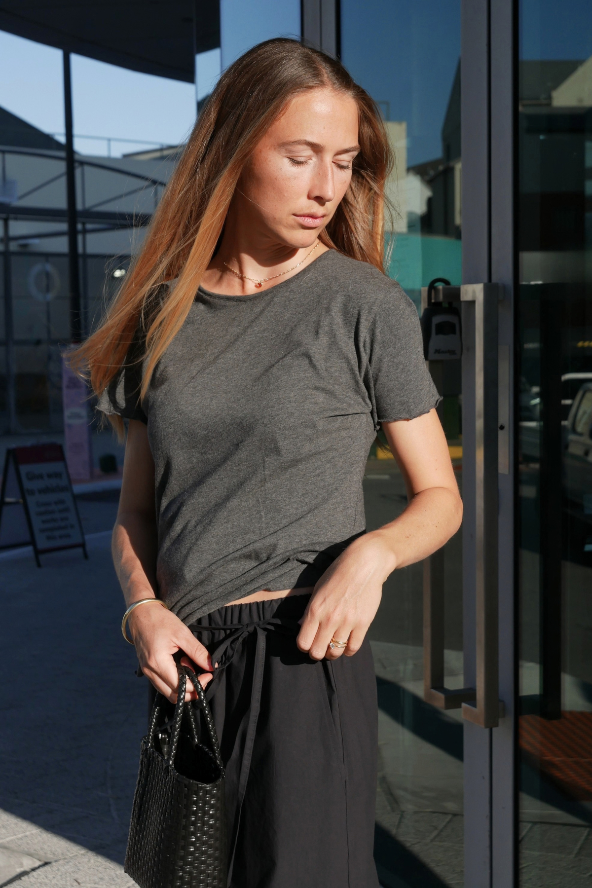 Organic Cotton Light Tee | Charcoal Marle