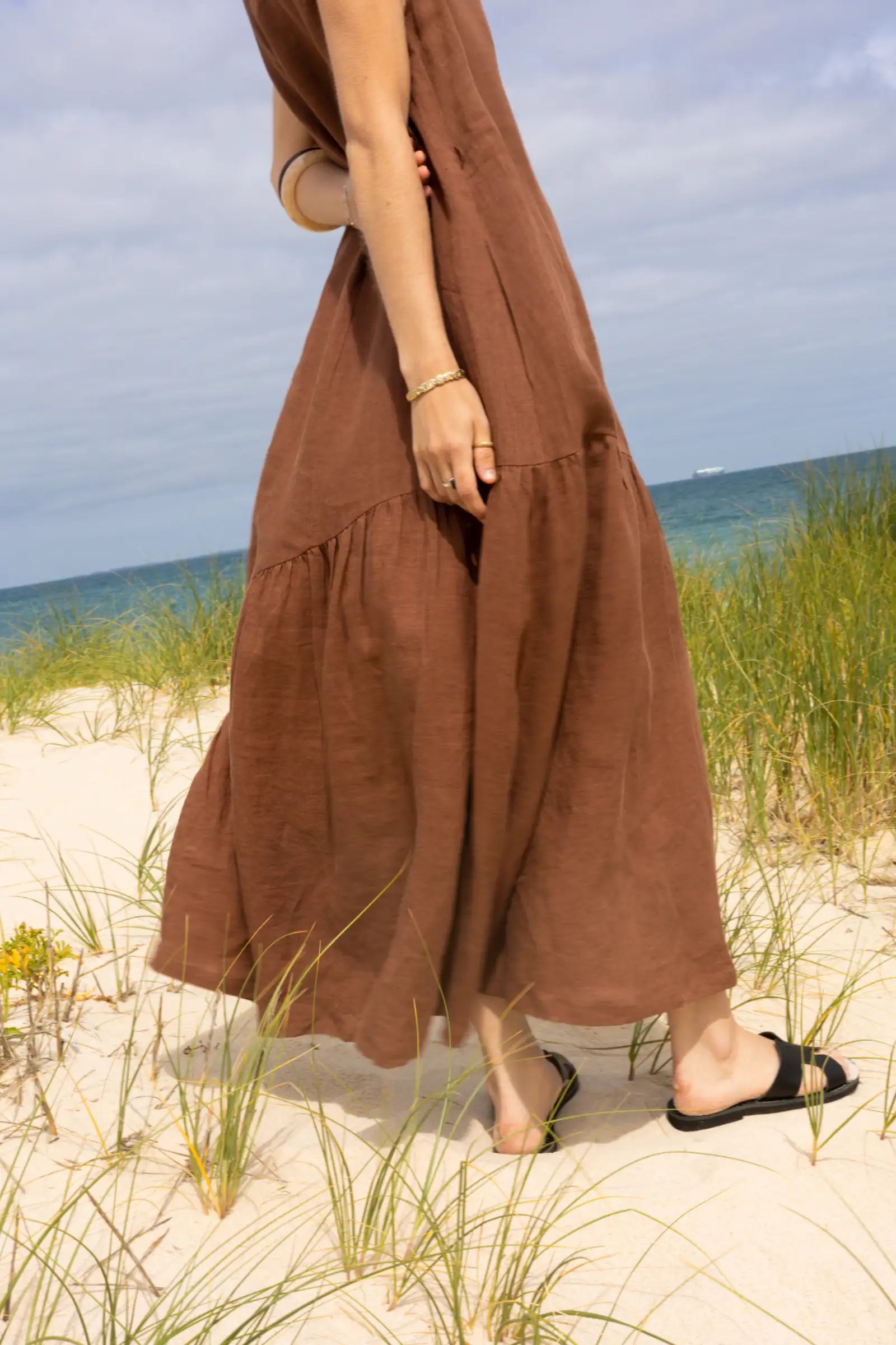 Asymmetric Maxi Dress | Cocoa
