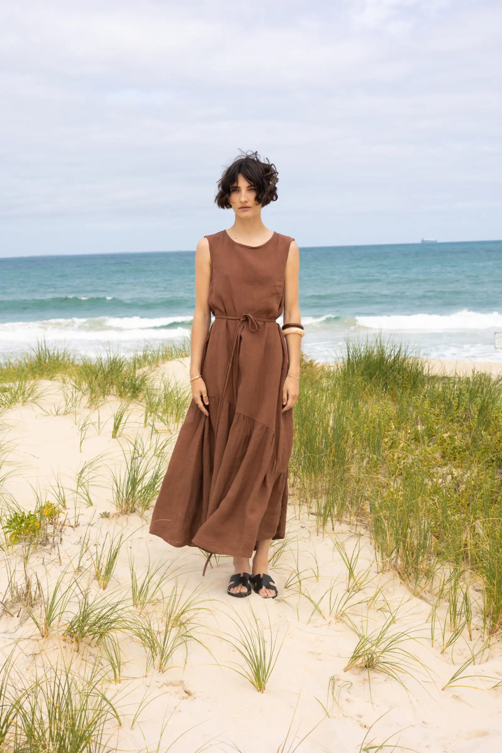 Asymmetric Maxi Dress | Cocoa