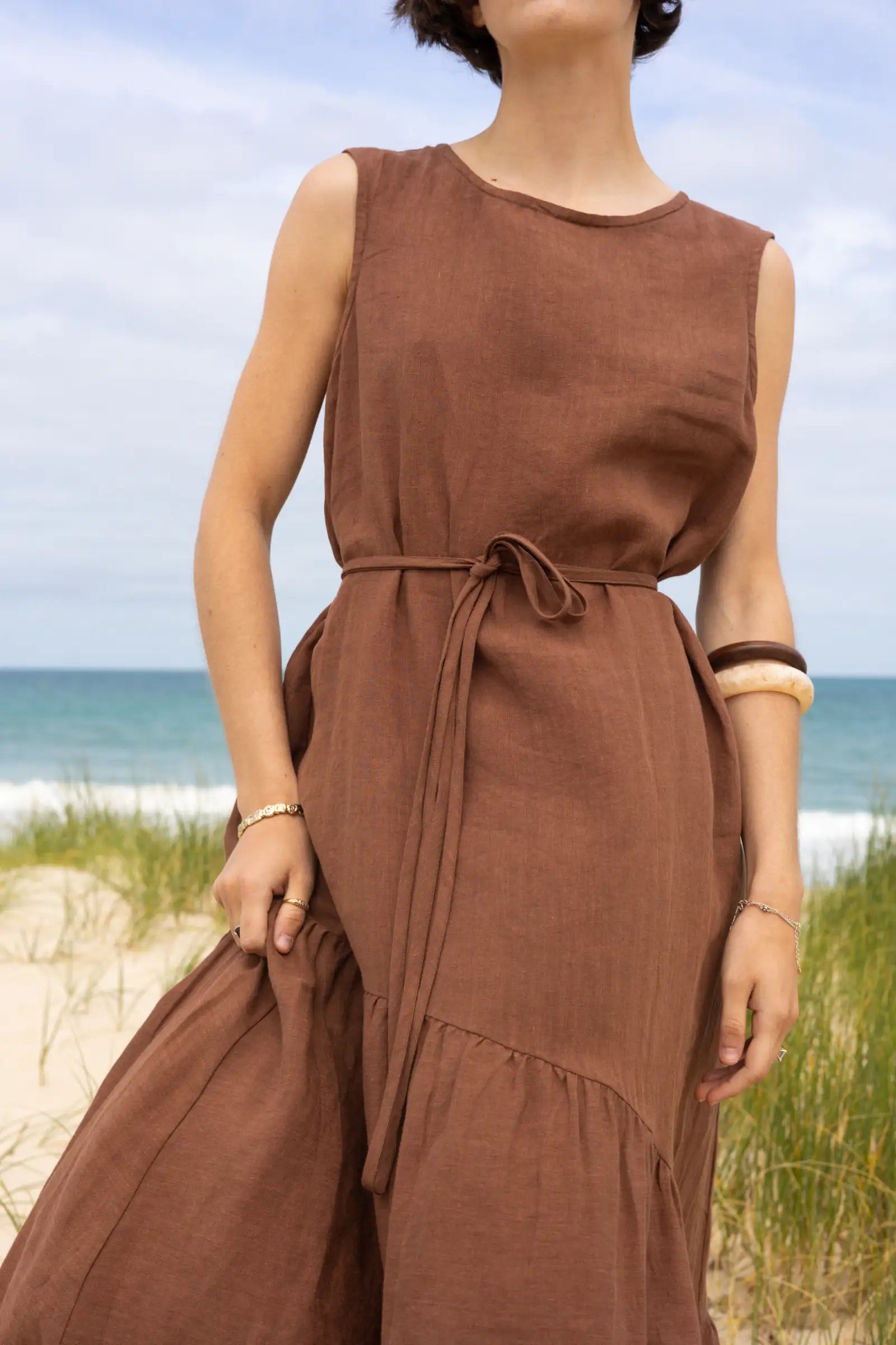 Asymmetric Maxi Dress | Cocoa