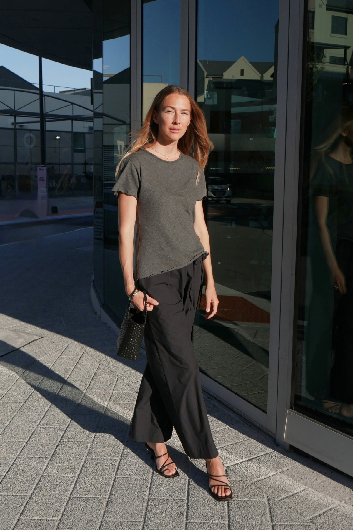 Organic Cotton Light Tee | Charcoal Marle