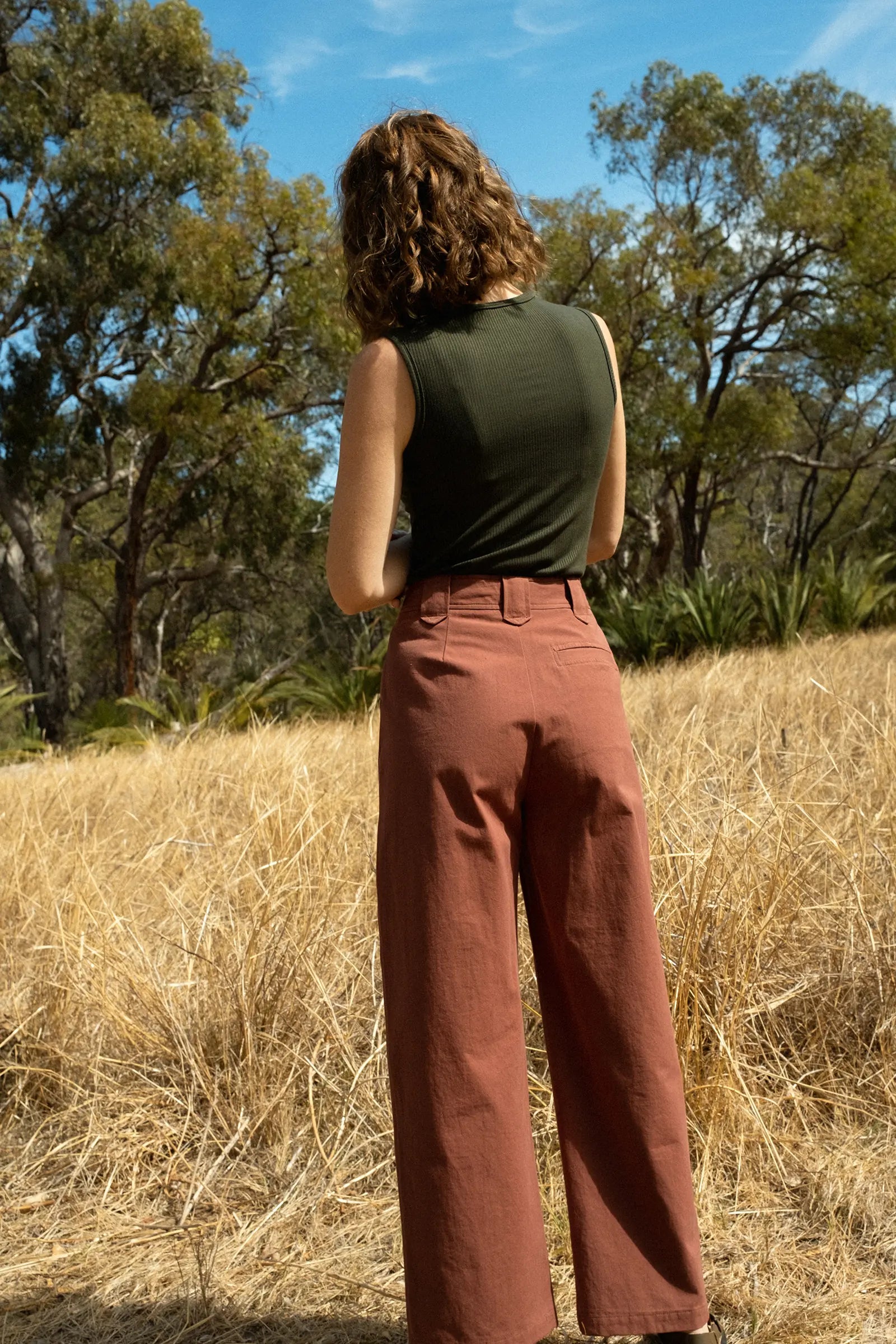 Relaxed Tailored Trouser | Red Earth Organic Cotton