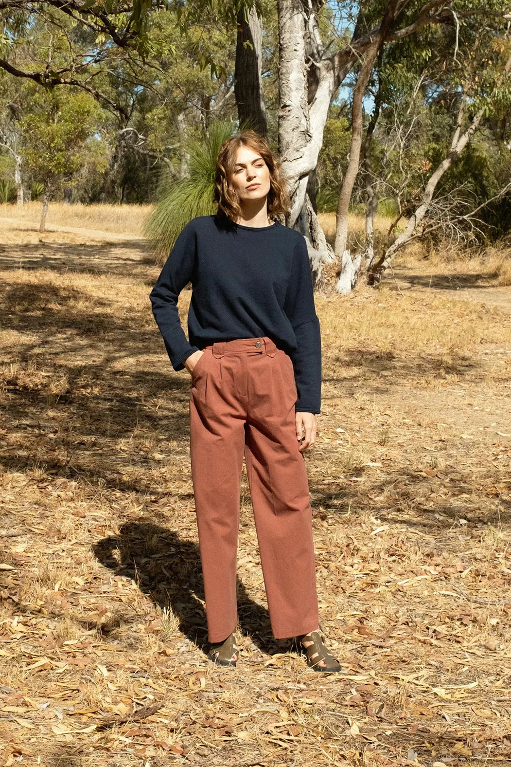 Relaxed Tailored Trouser | Red Earth Organic Cotton
