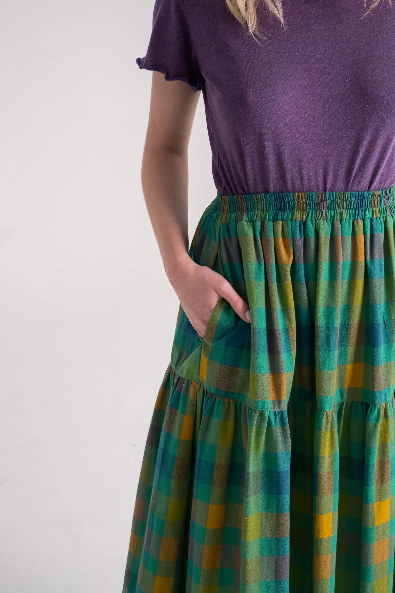 Gathered Tiered Skirt