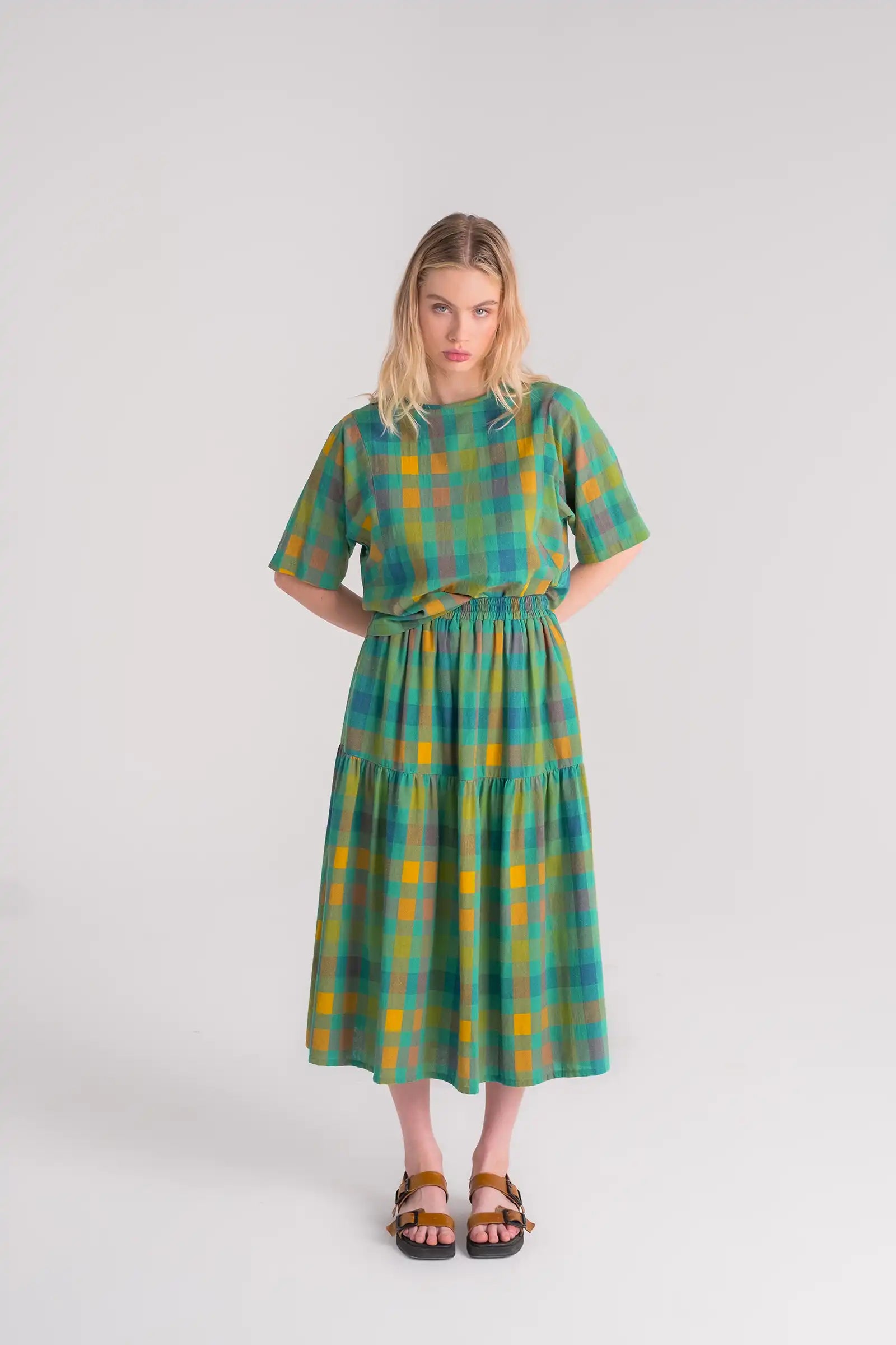 Gathered Tiered Skirt