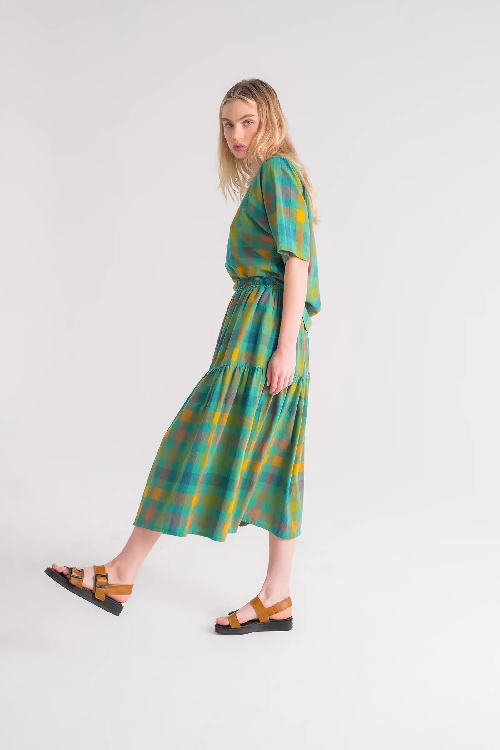 Gathered Tiered Skirt