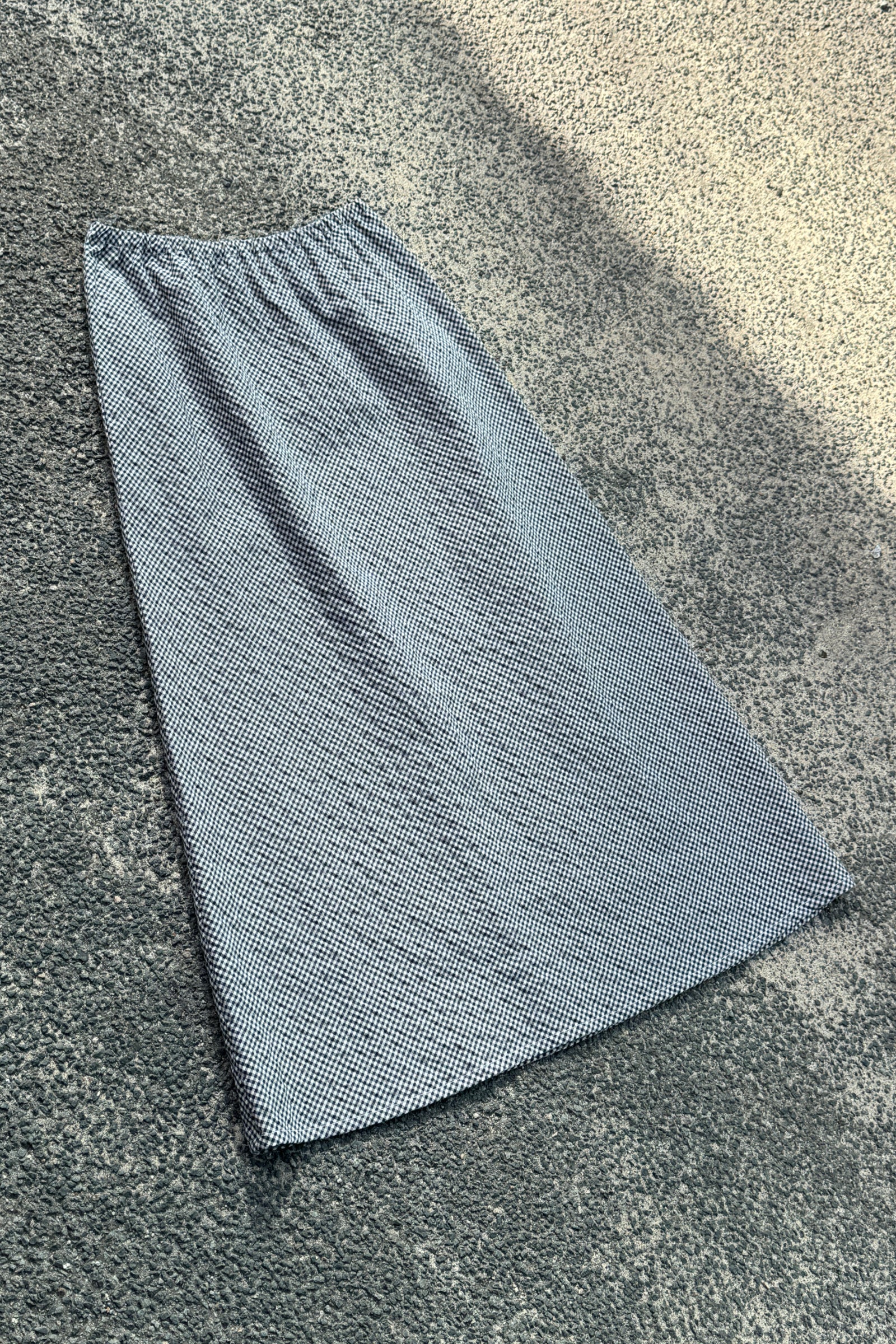 A-Line Bias Skirt | Black and White Check