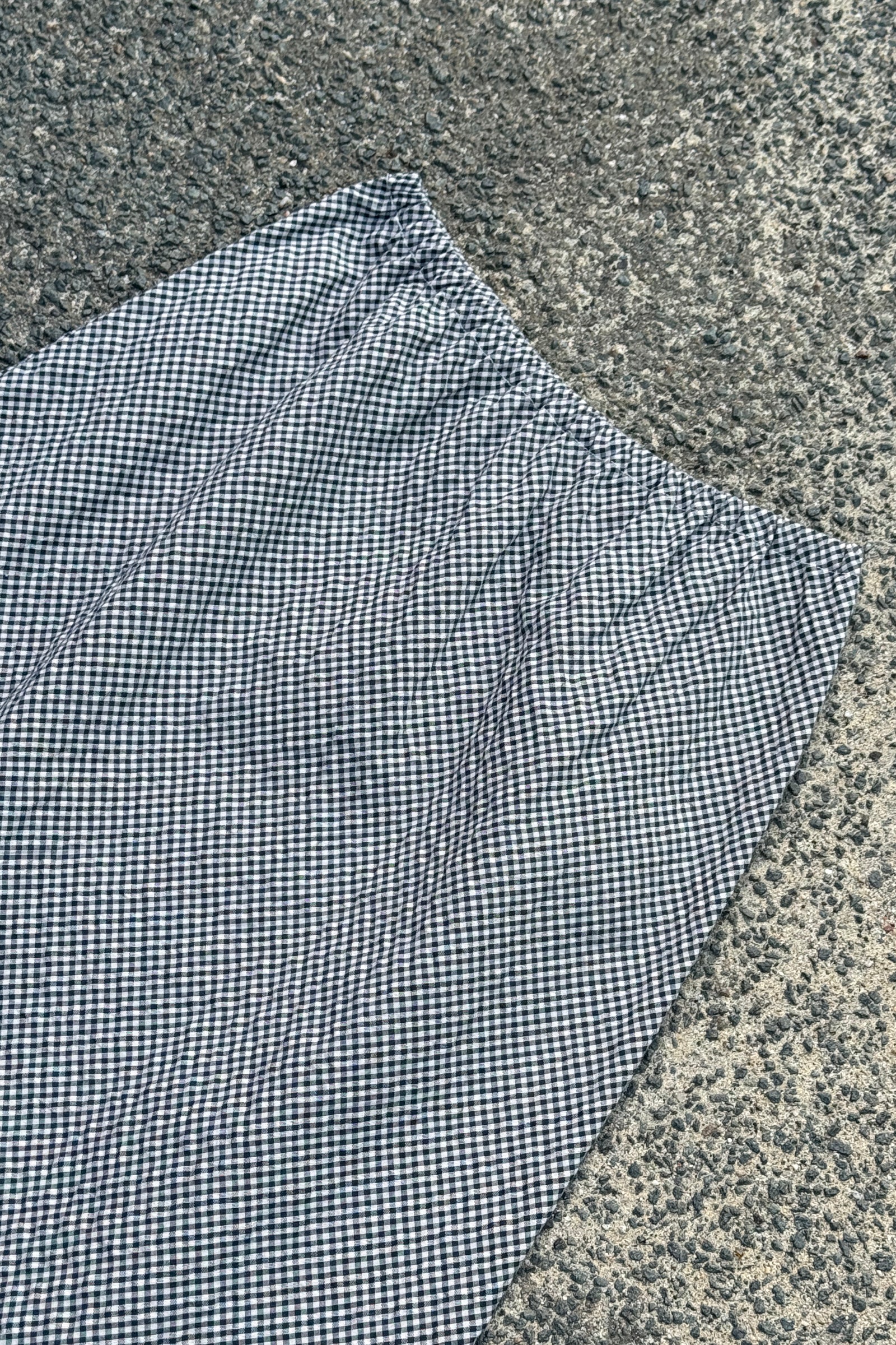 A-Line Bias Skirt | Black and White Check
