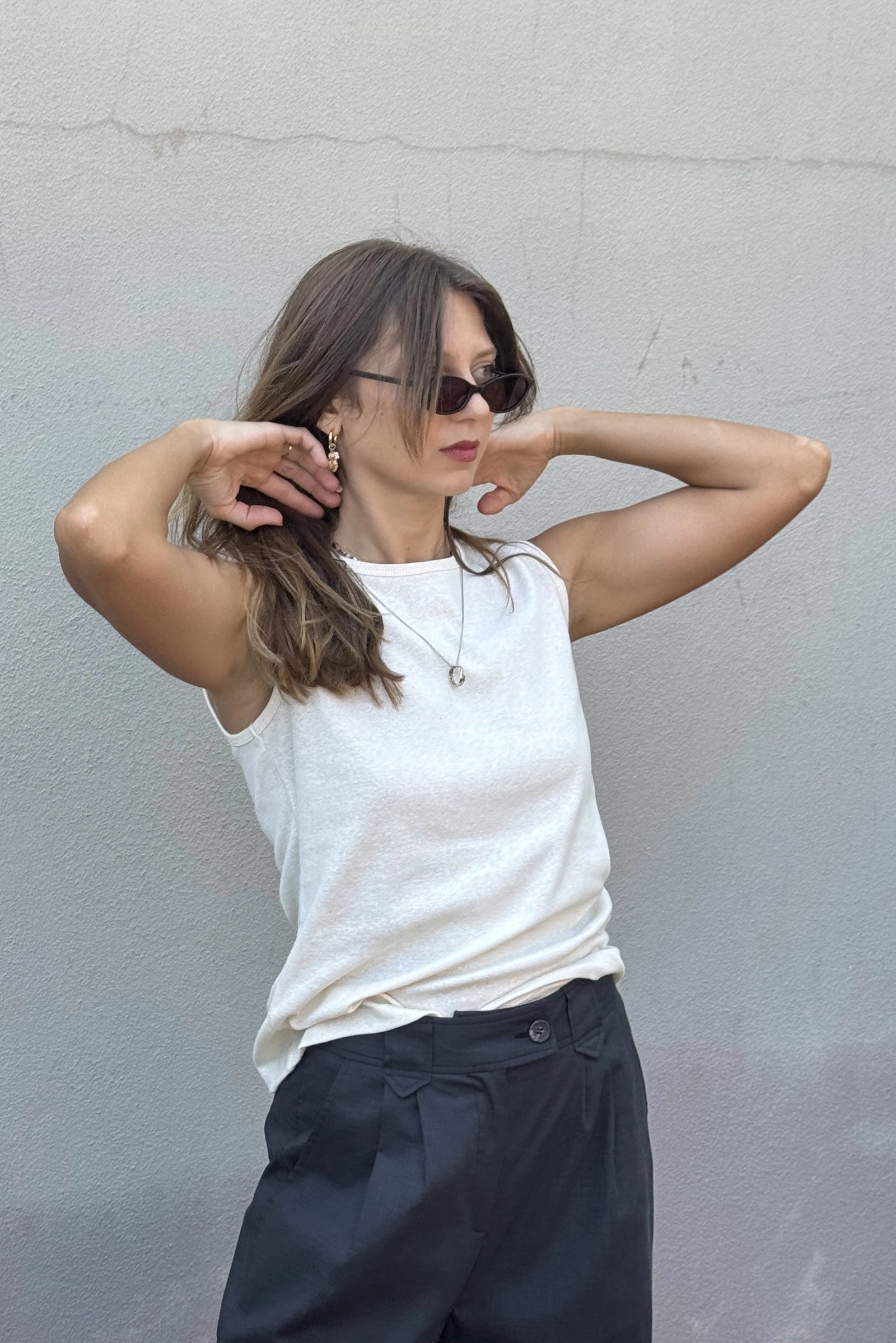 Rib Vest | Cream