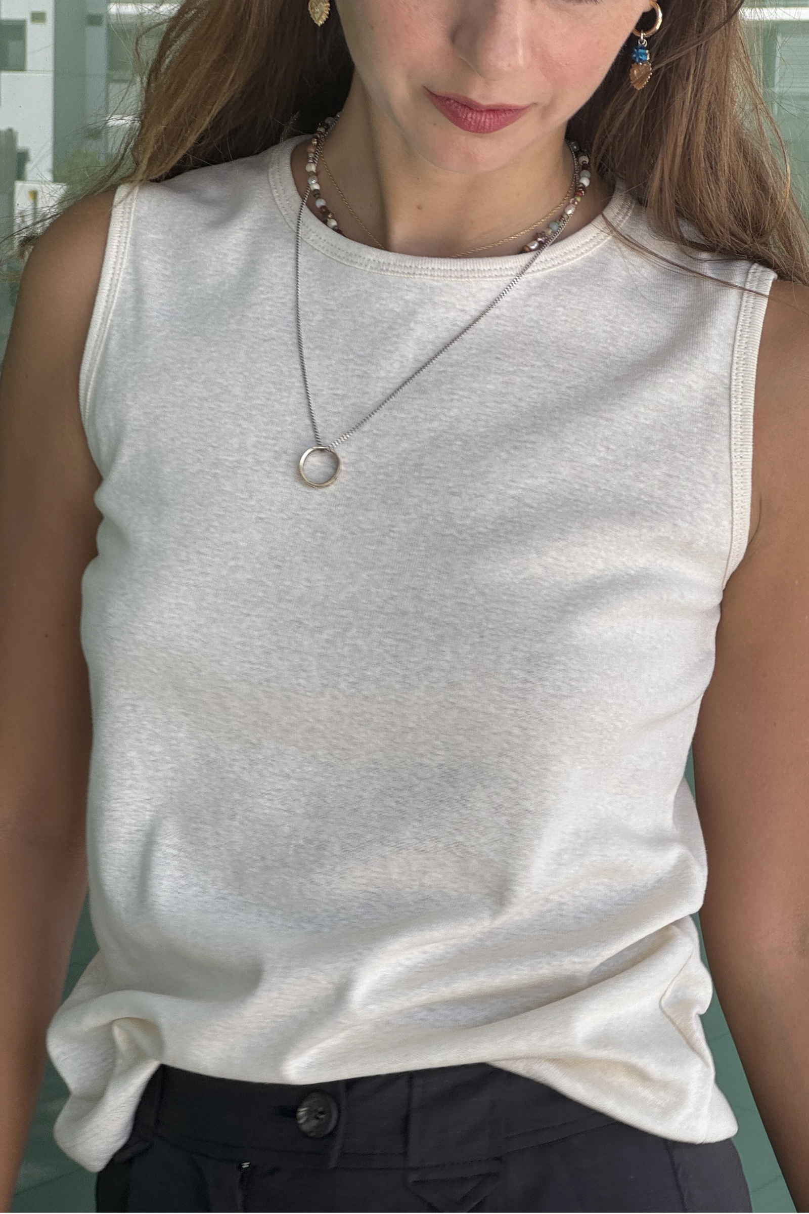 Rib Vest | Cream