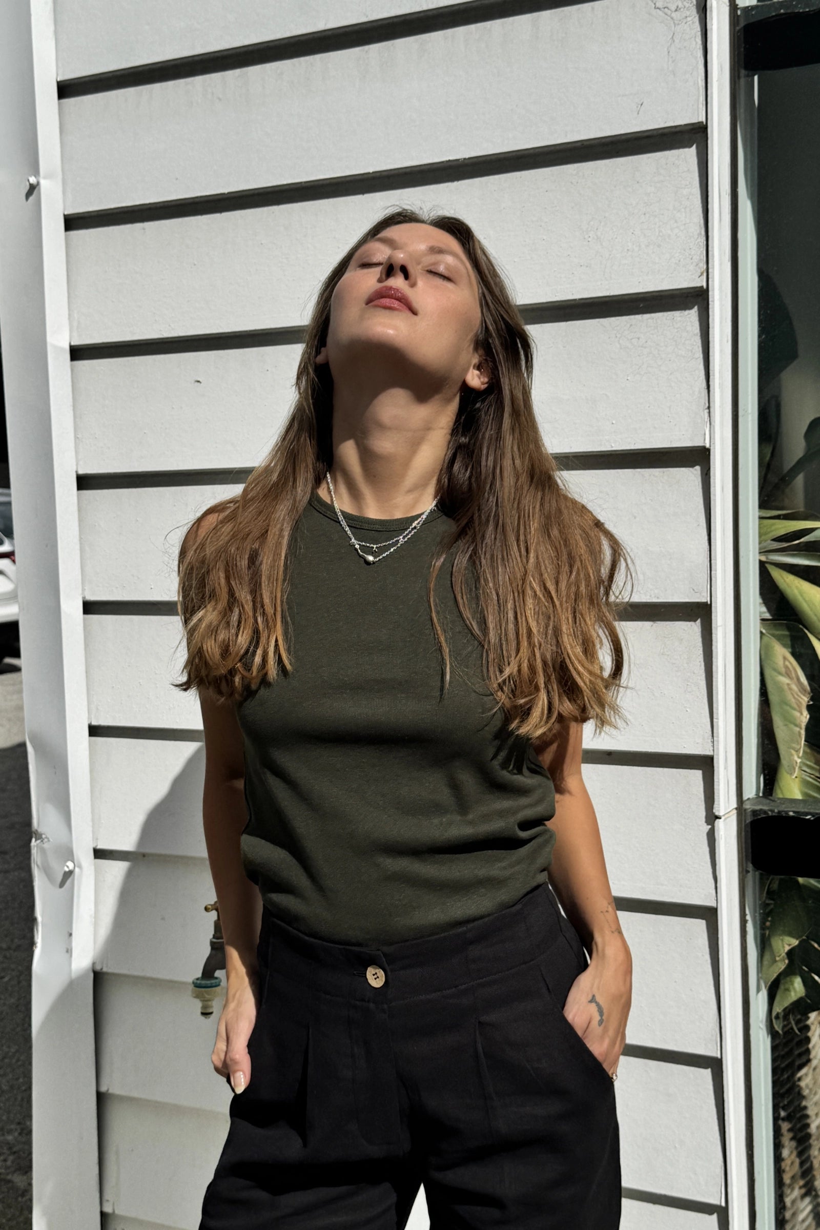 Rib Vest | Olive