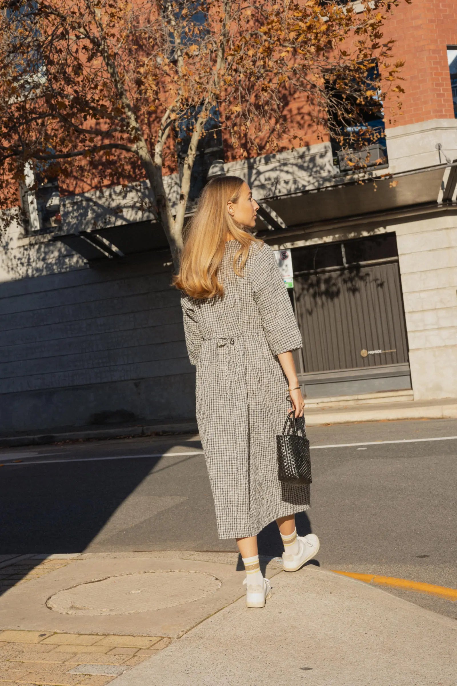 Gather Dress | Black and White Gingham