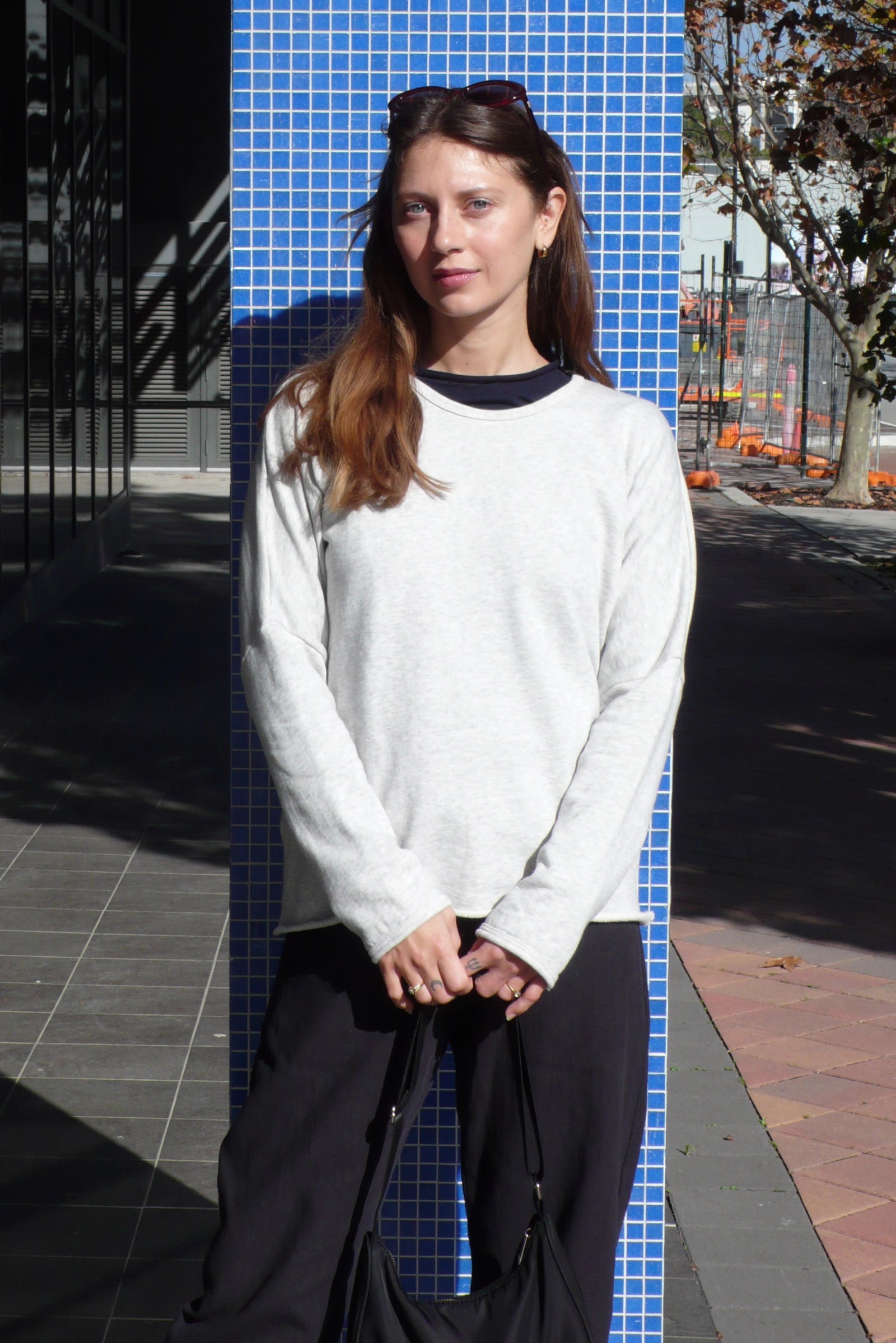 Organic Cotton Fleece Sweatshirt | Grey Marl