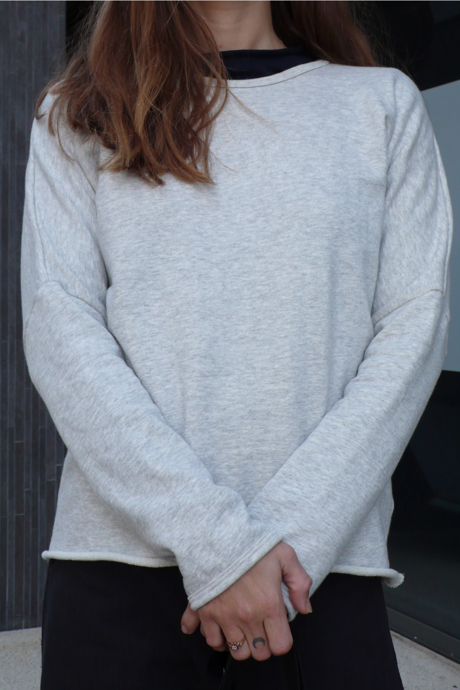Organic Cotton Fleece Sweatshirt | Grey Marl