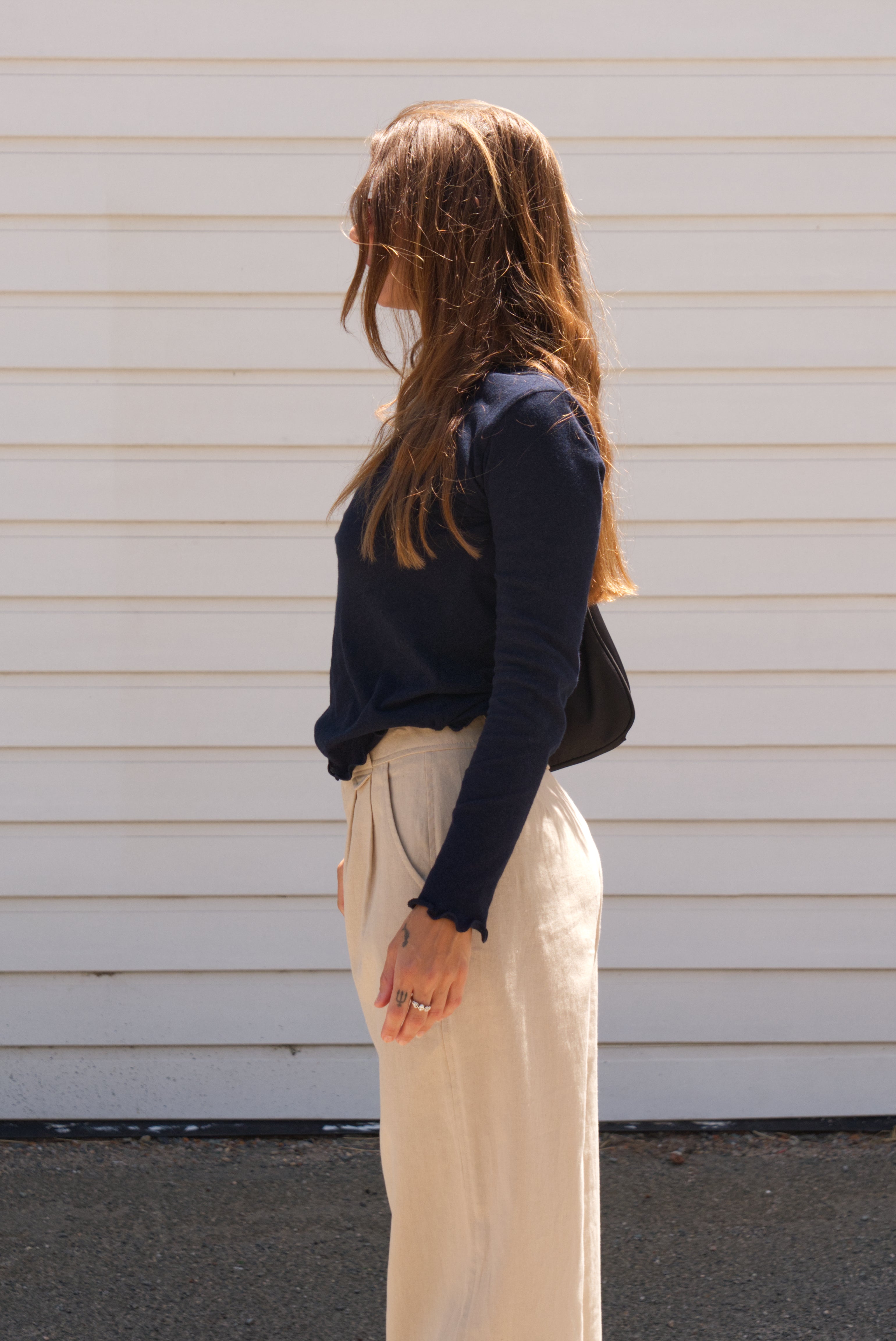 Relaxed Tailored Trouser | Ecru