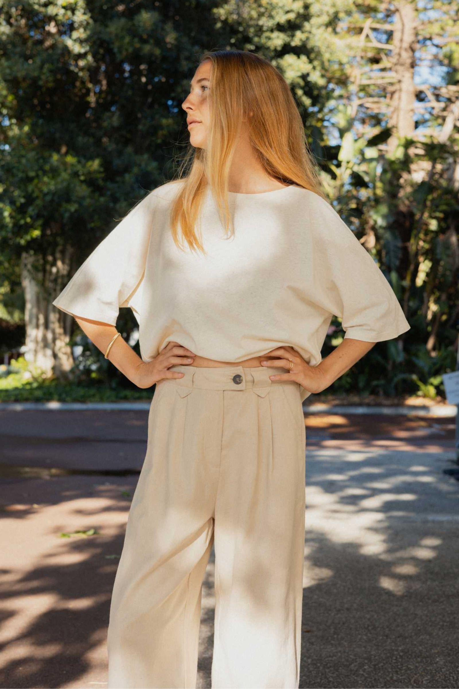 Relaxed Tailored Trouser | Ecru