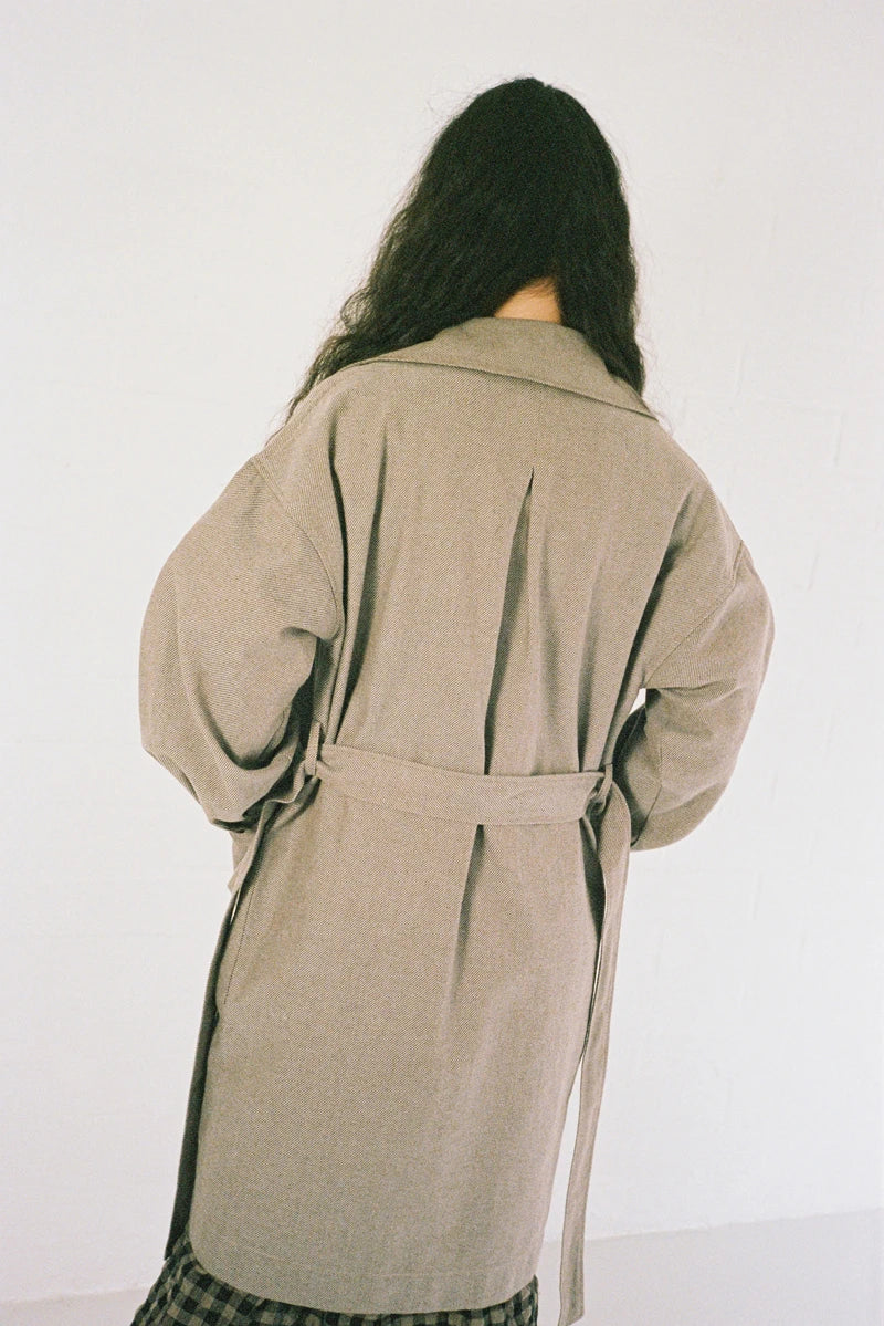 Double breasted midi coat
