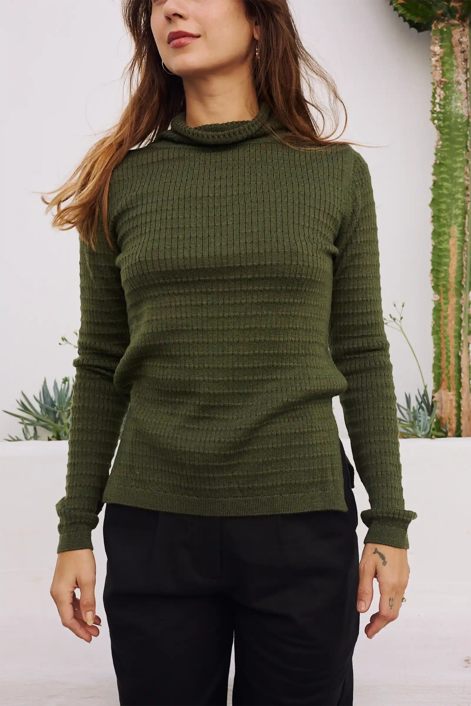 Merino Turtle Knit | Olive