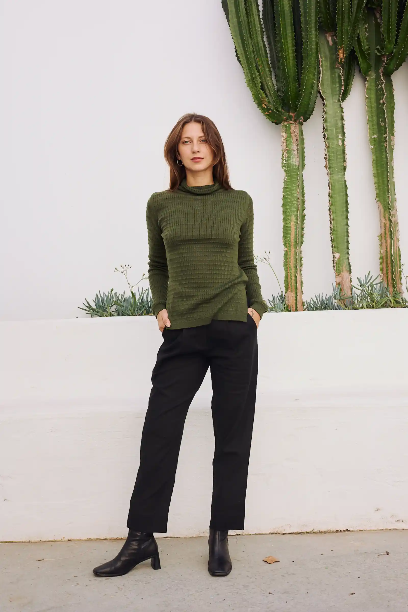 Merino Turtle Knit | Olive