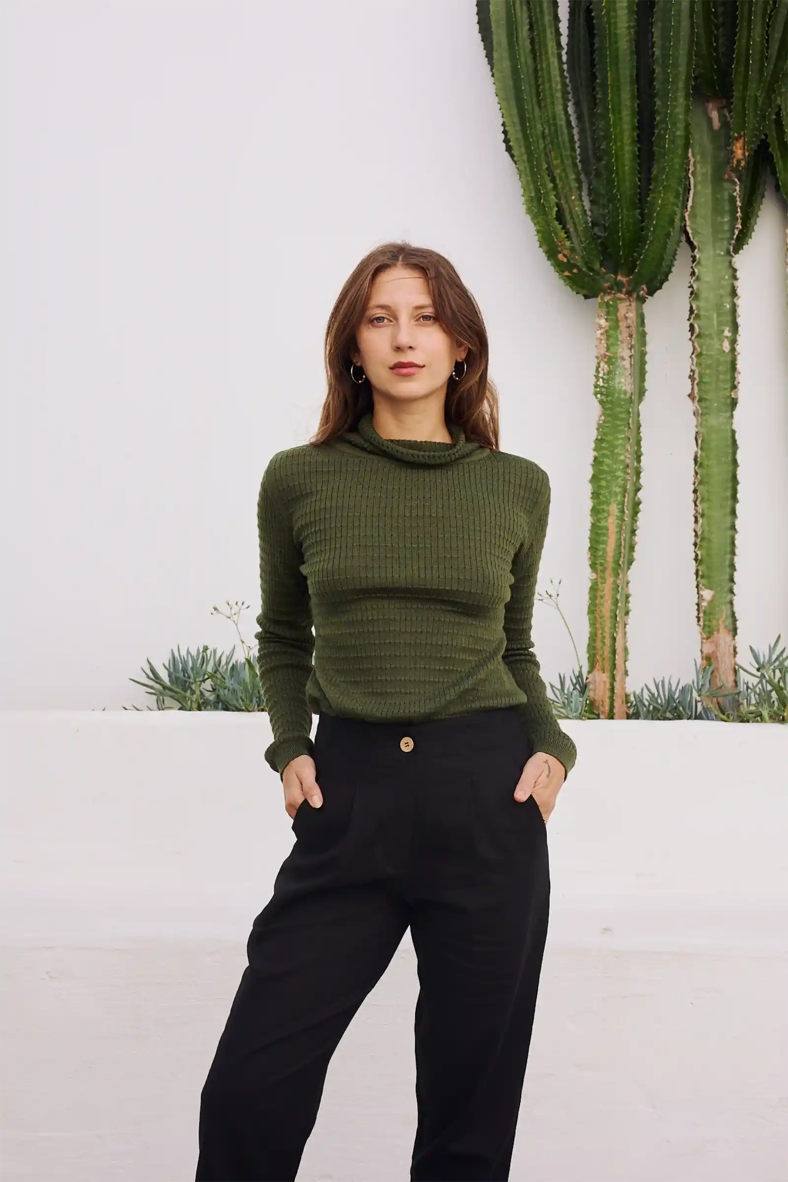 Merino Turtle Knit | Olive