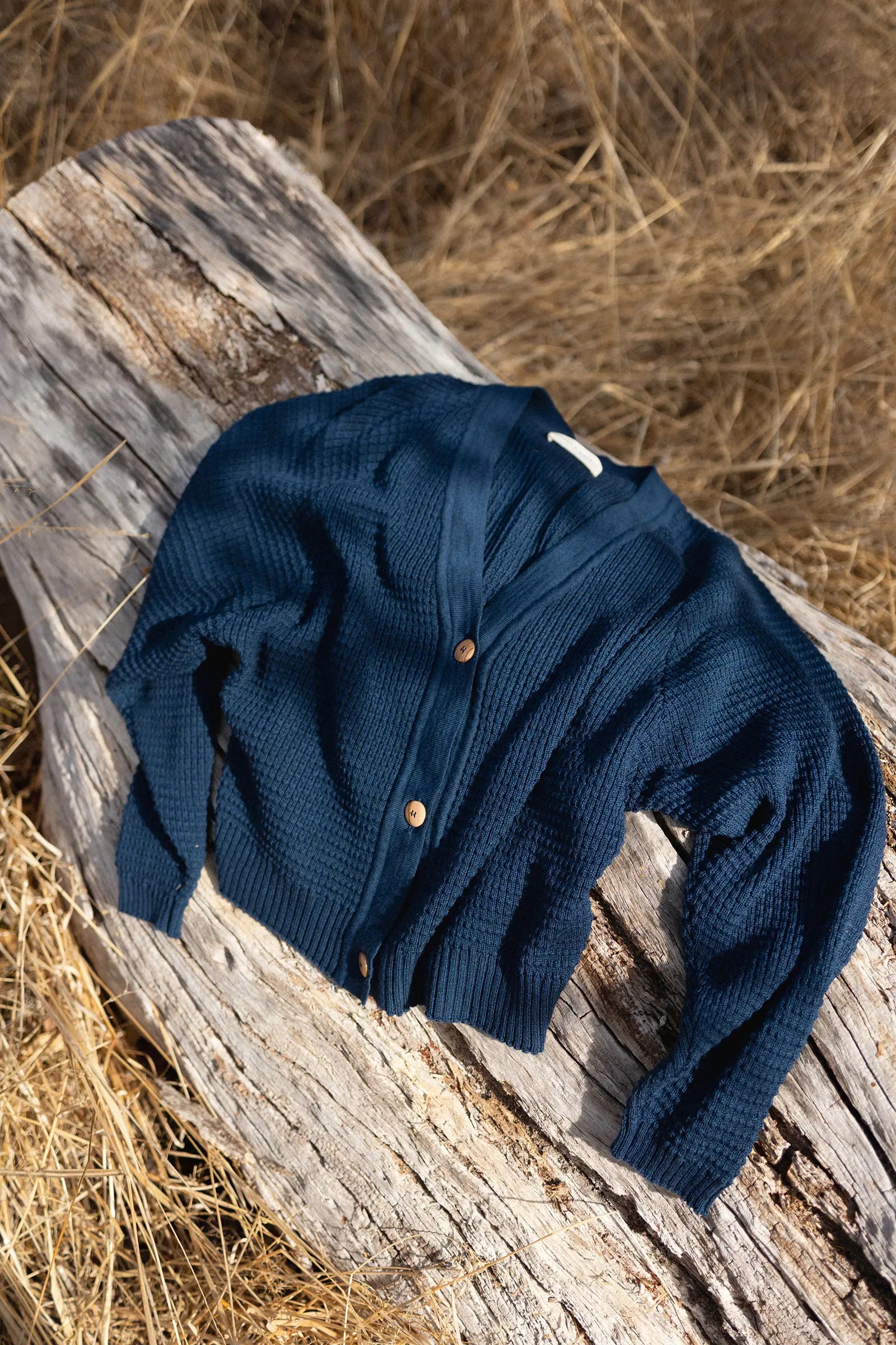 Merino Cardigan Knit | Blue