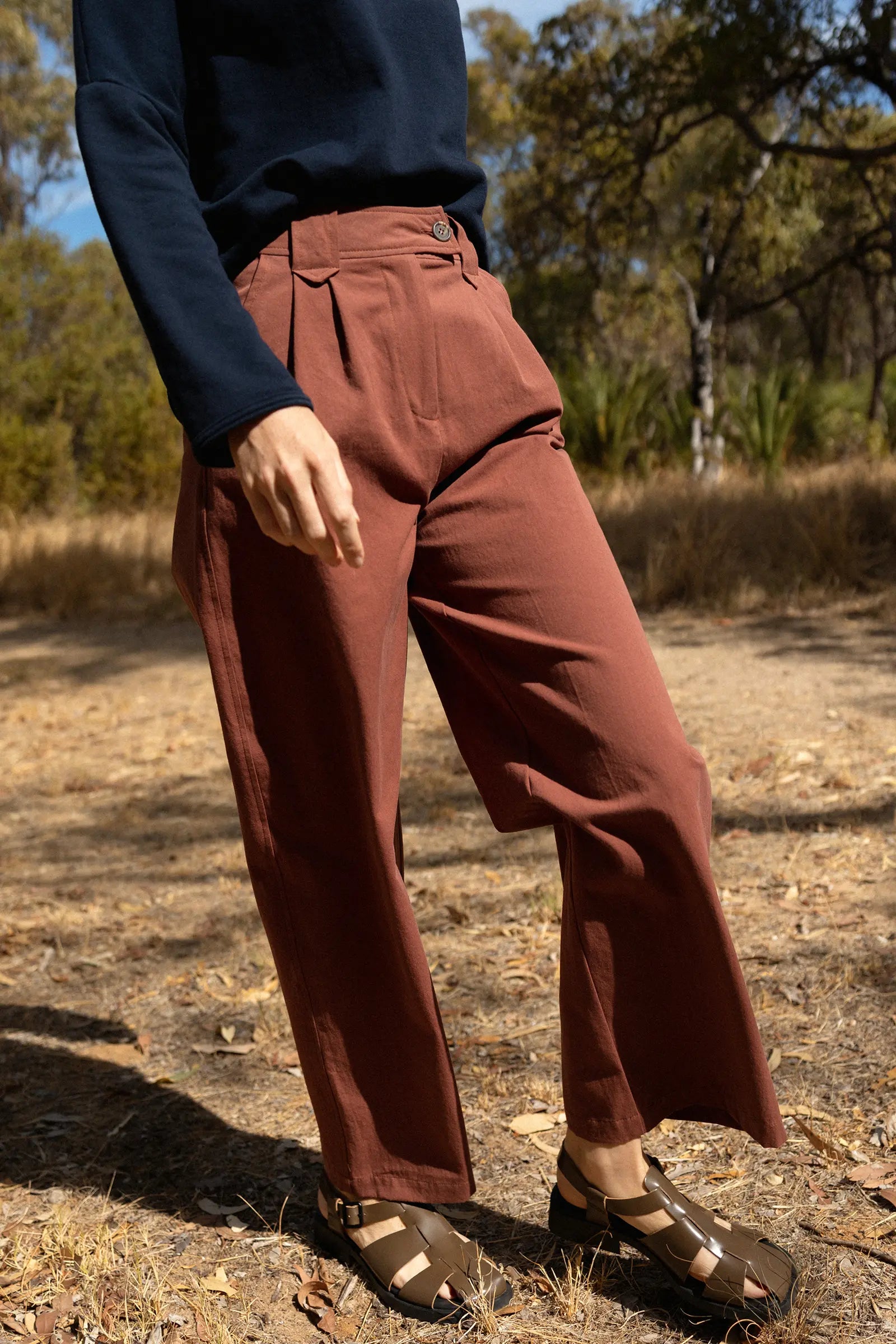 Relaxed Tailored Trouser | Red Earth Organic Cotton