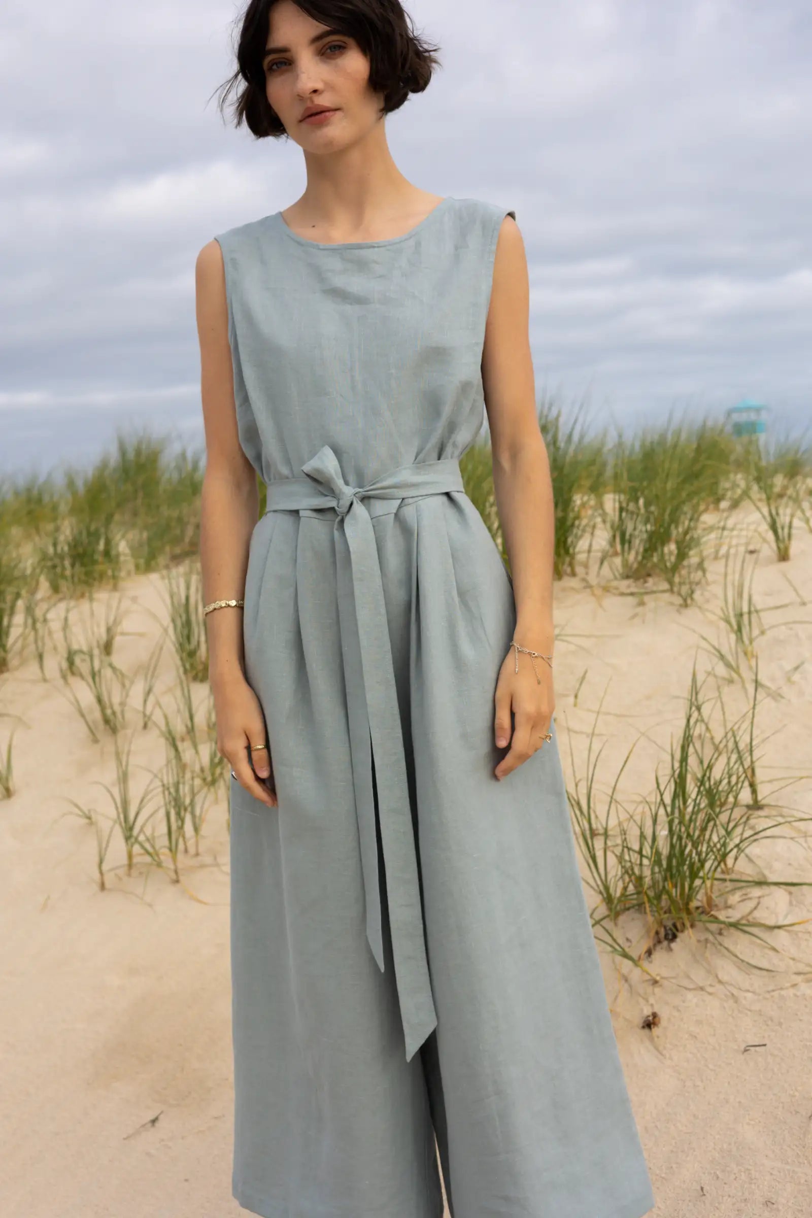 Sleeveless Jumpsuit | Seaweed