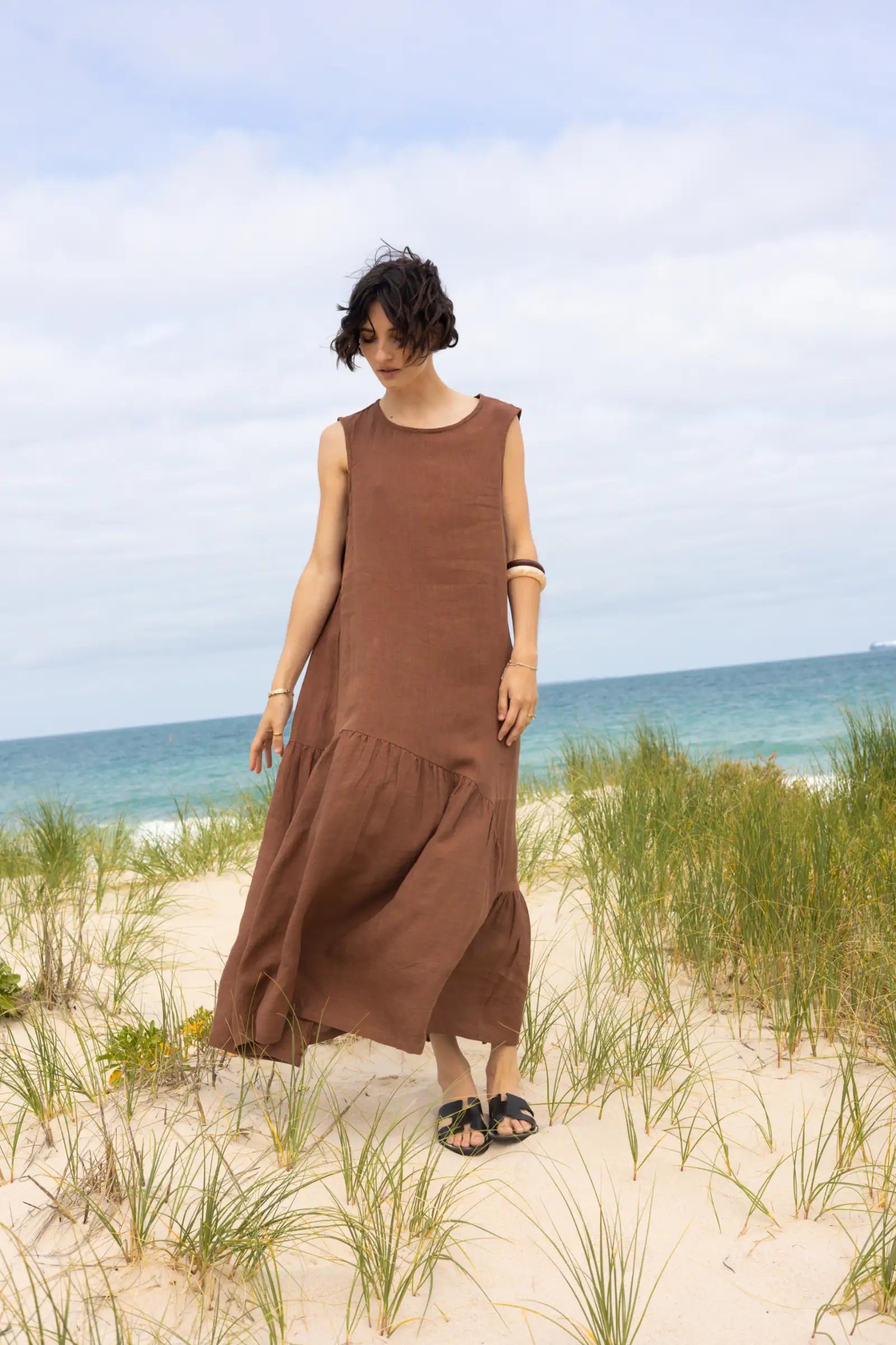 Asymmetric Maxi Dress | Cocoa