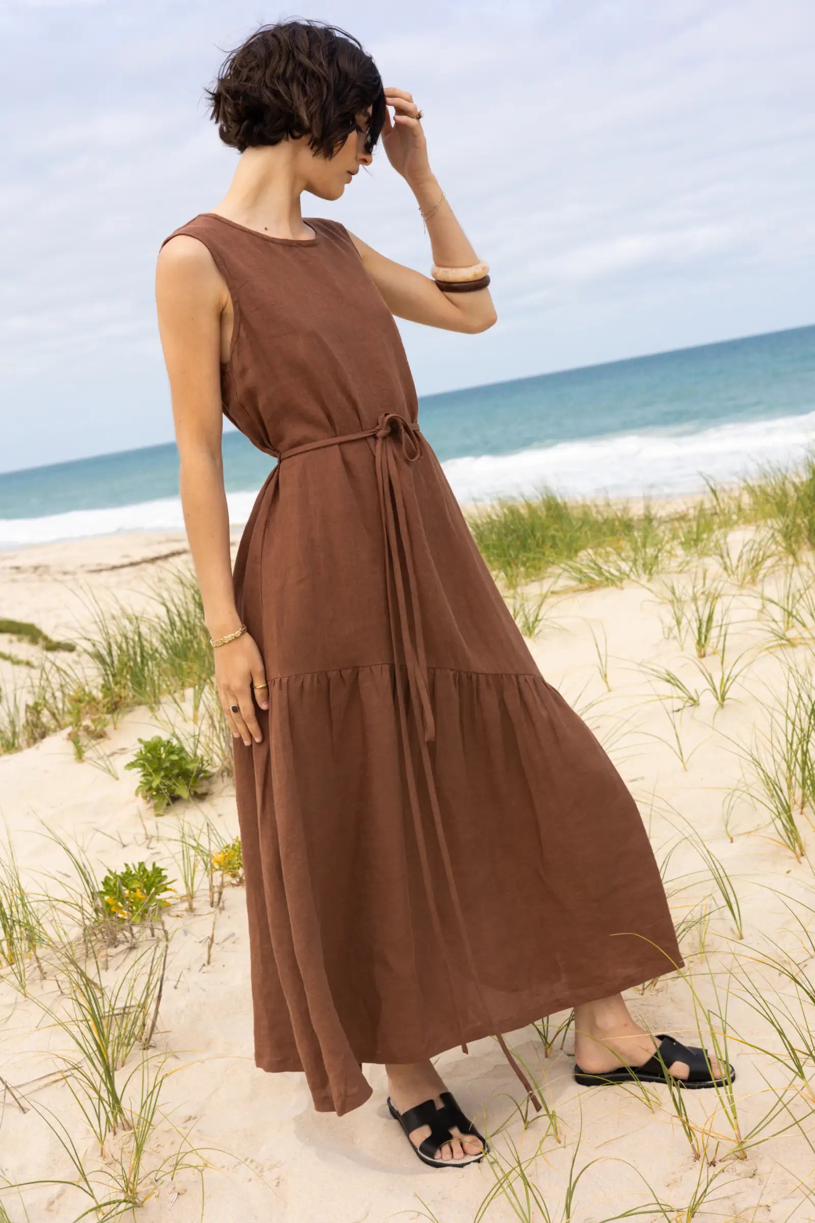 Asymmetric Maxi Dress | Cocoa