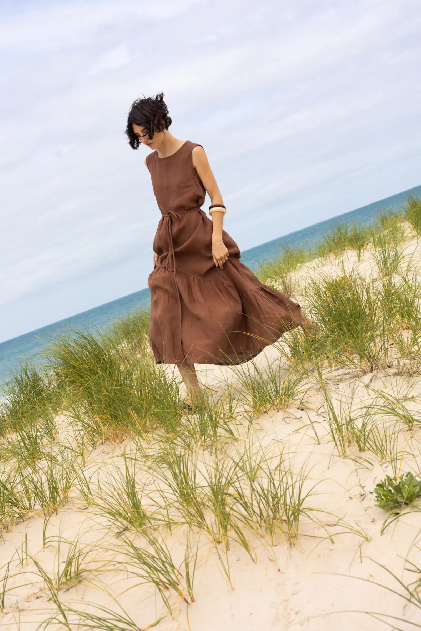 Asymmetric Maxi Dress | Cocoa