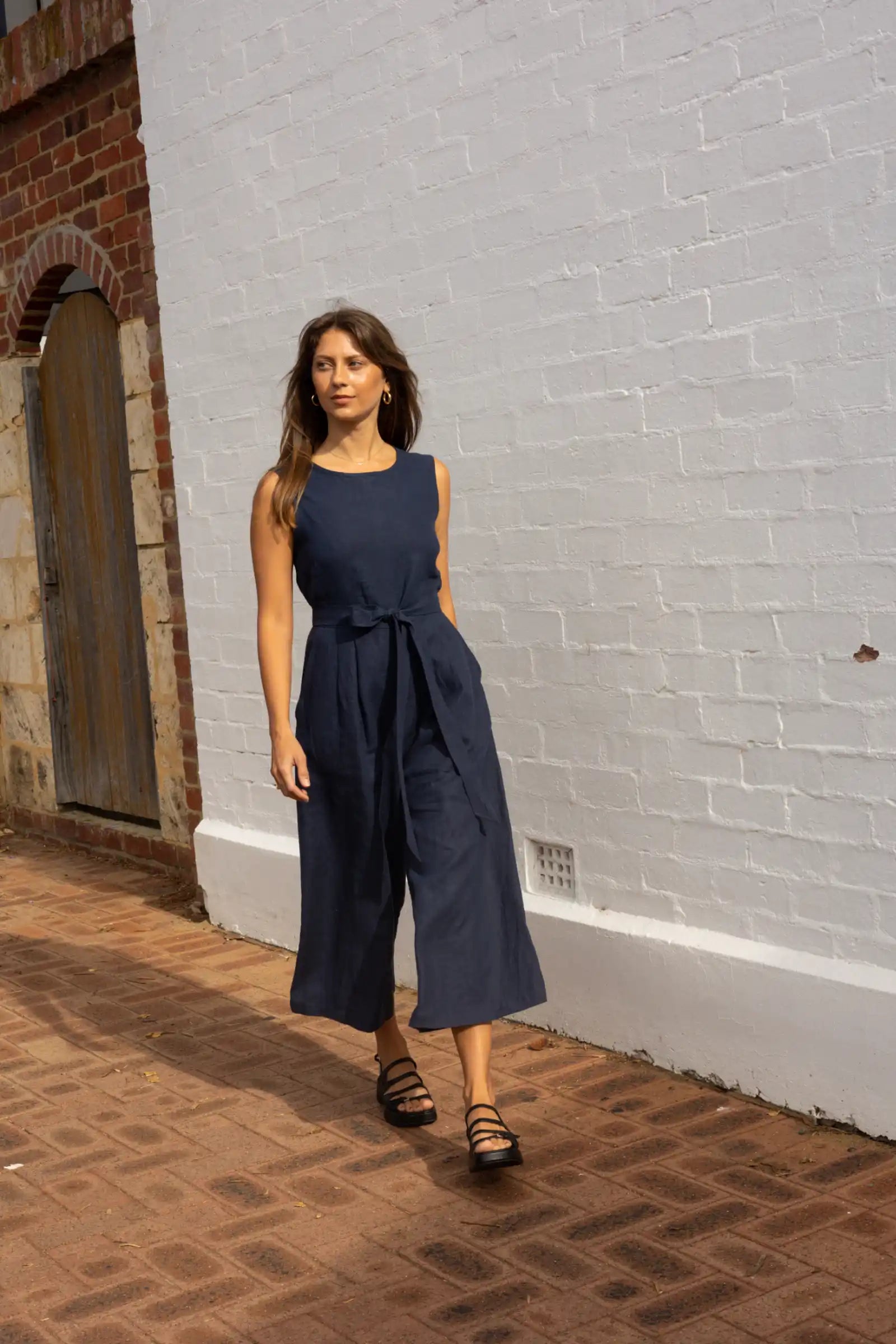 Sleeveless Jumpsuit | Denim Blue