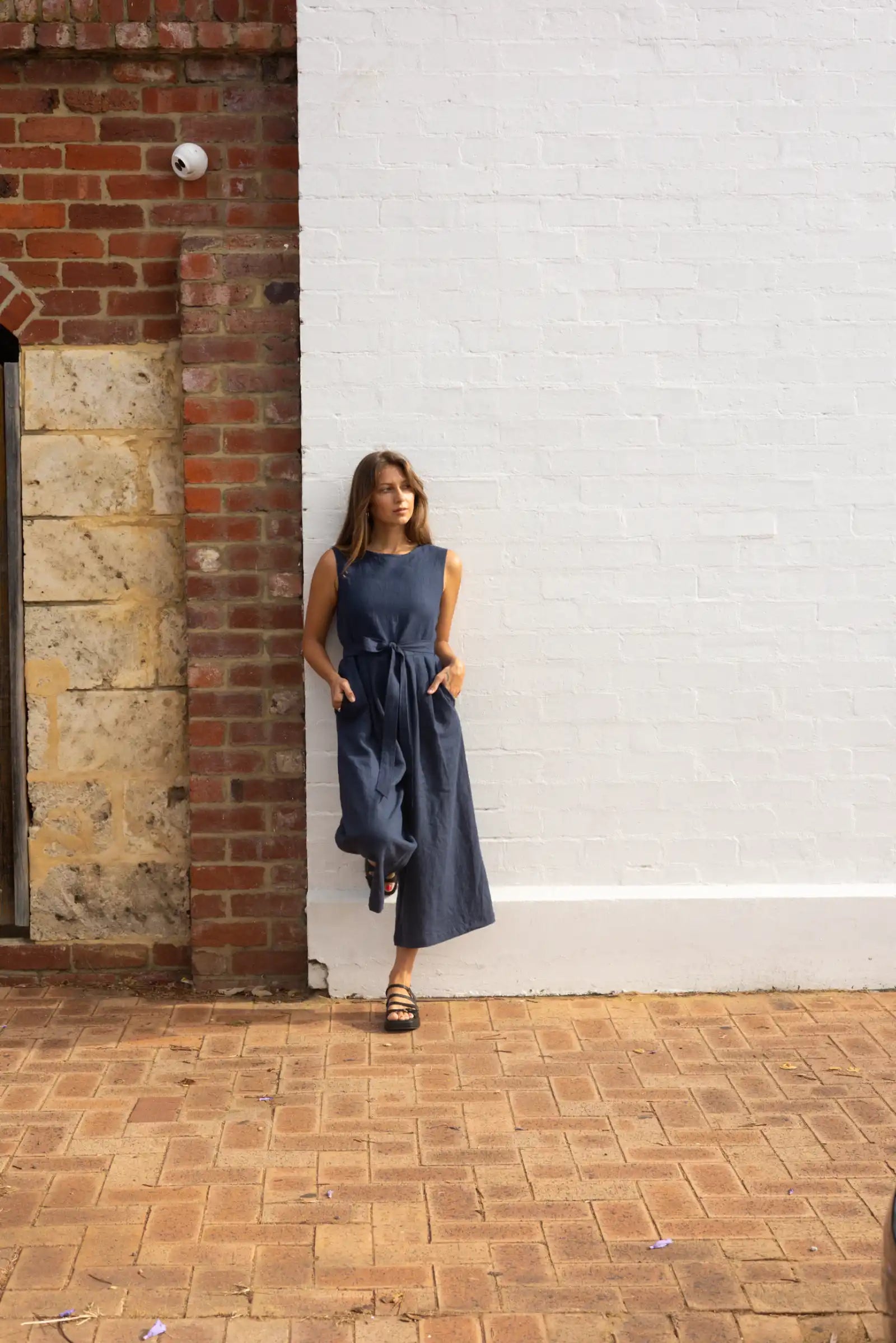 Sleeveless Jumpsuit | Denim Blue