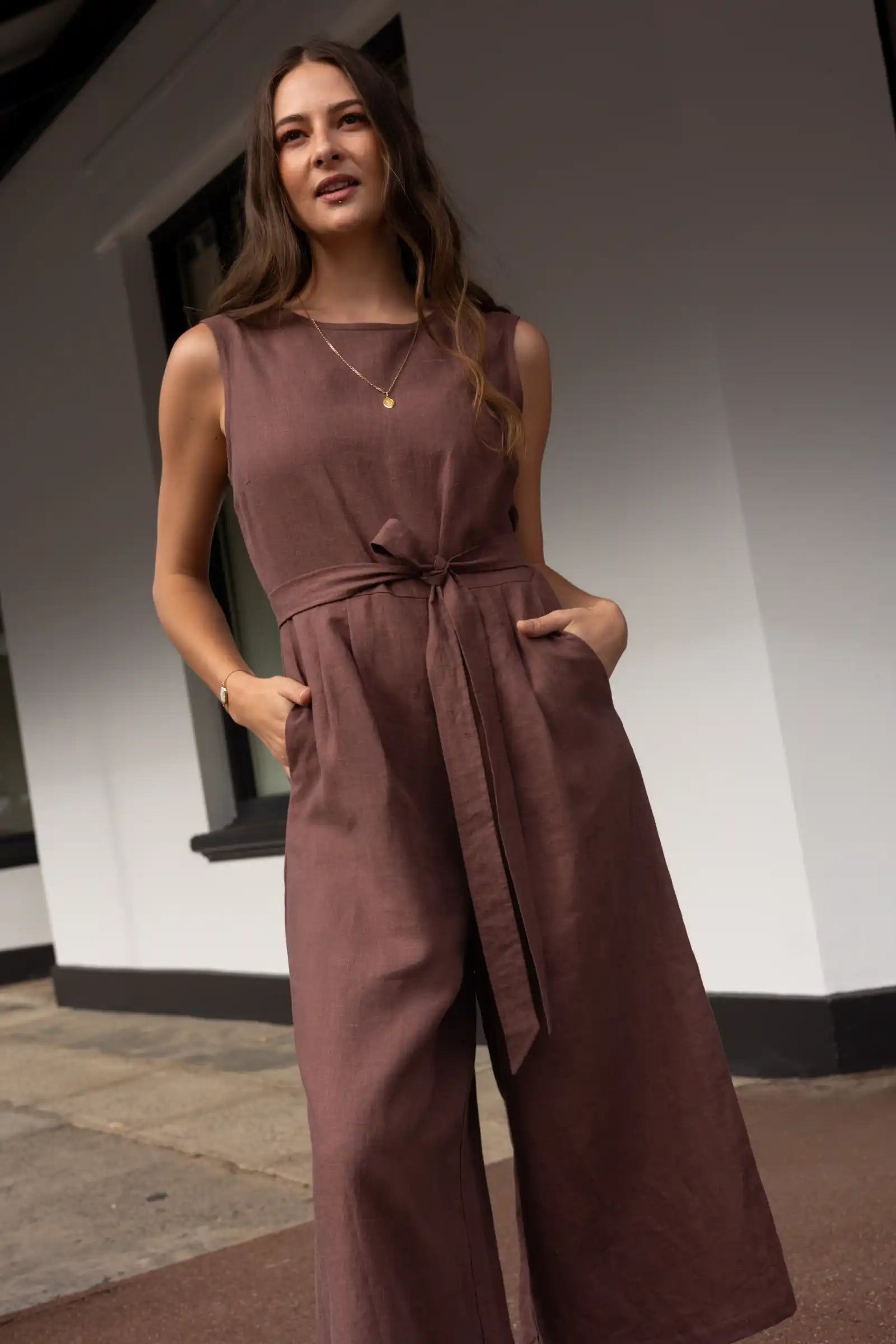 Sleeveless Jumpsuit | Cocoa