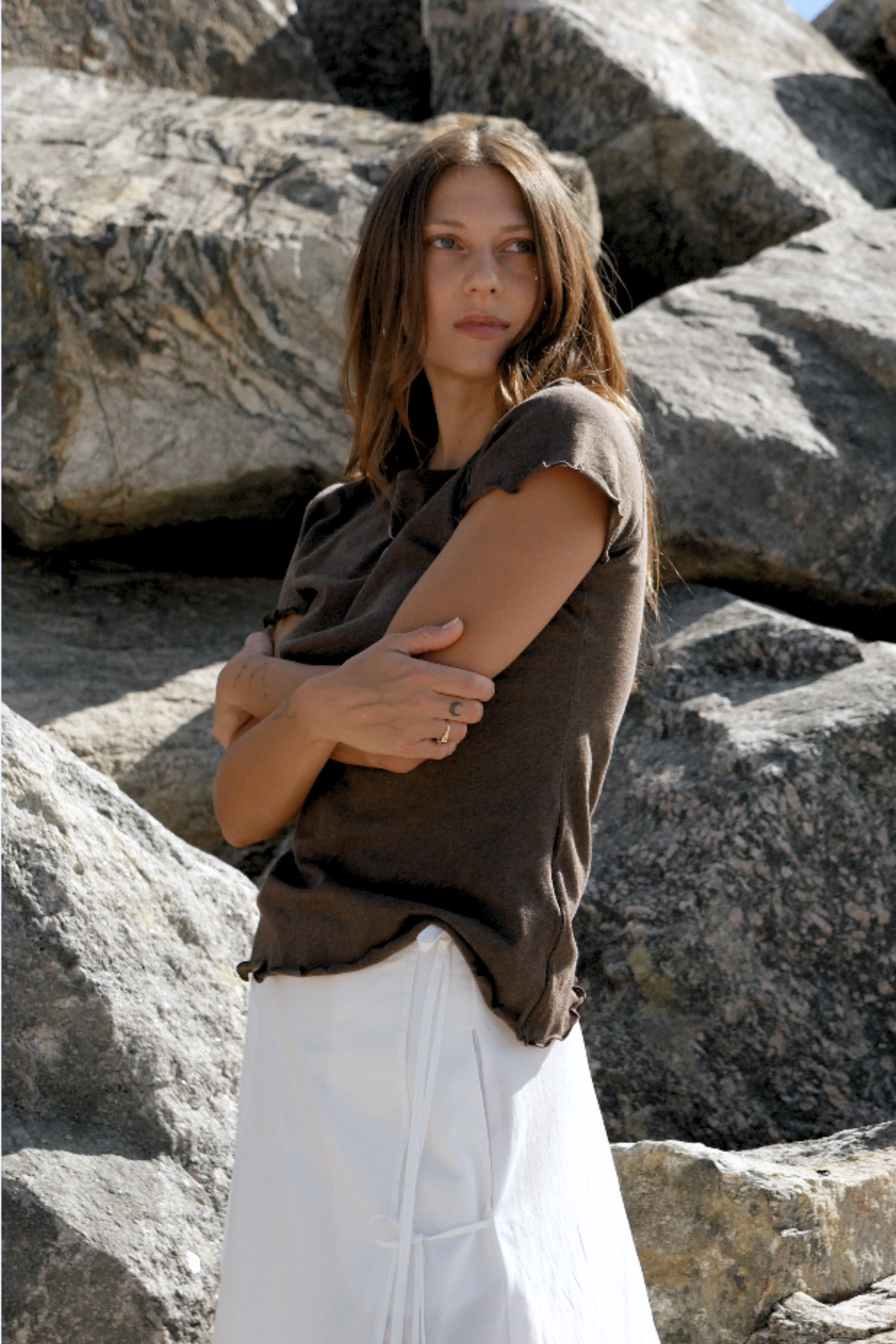 Organic Cotton Light Tee | Brown