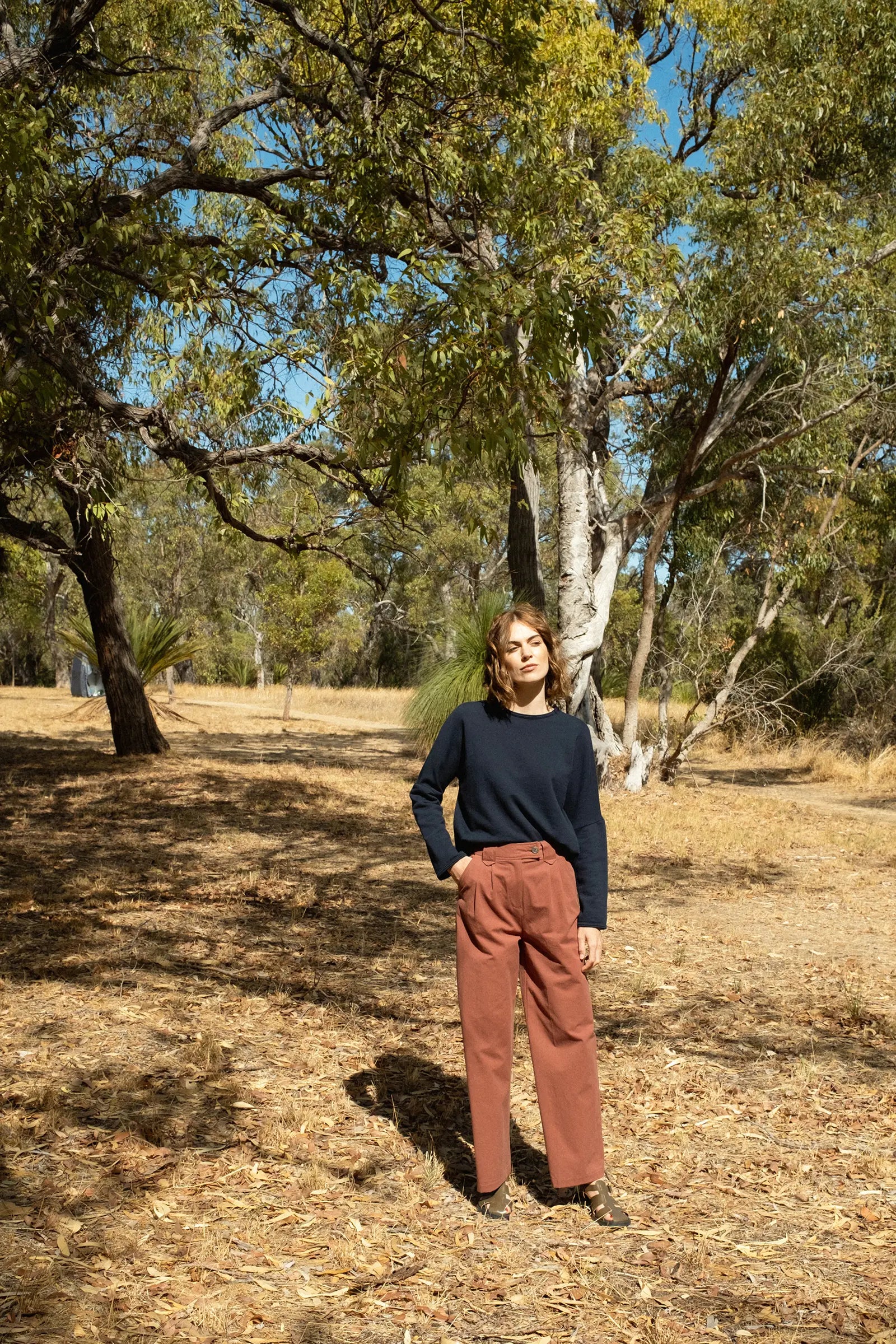 Relaxed Tailored Trouser | Red Earth Organic Cotton