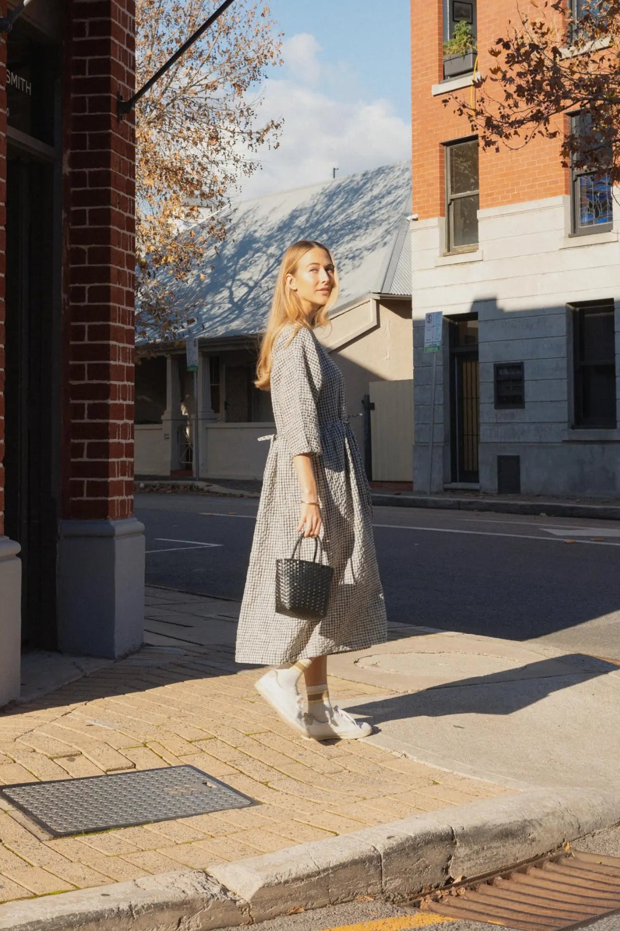 Gather Dress | Black and White Gingham