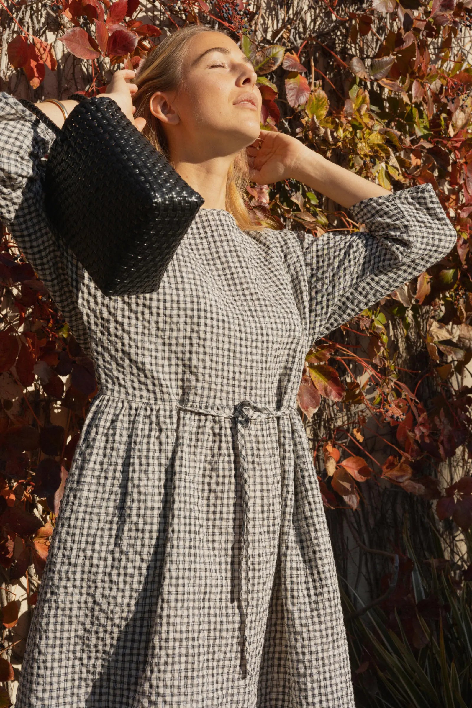 Gather Dress | Black and White Gingham