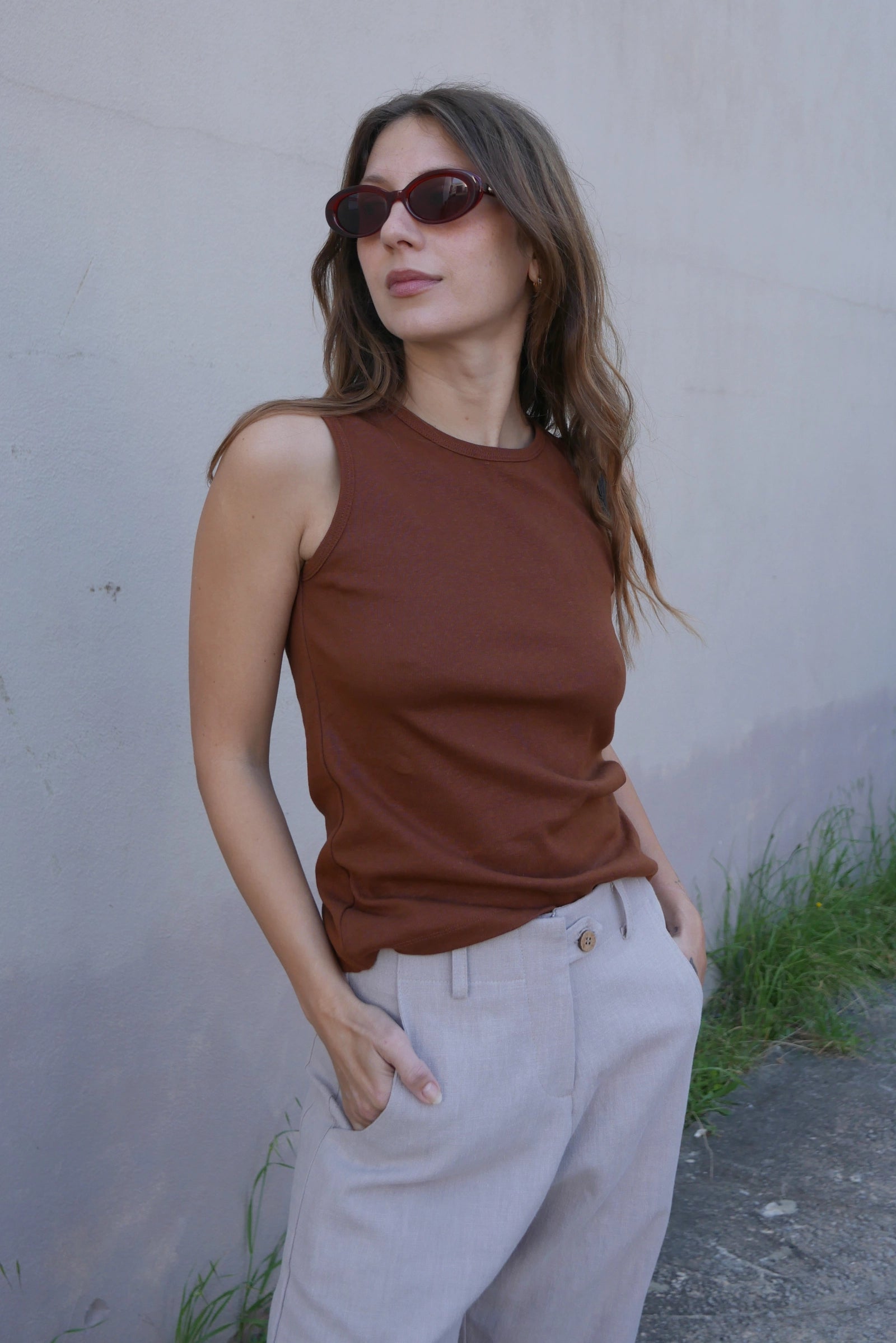 Rib Vest | Cinnamon