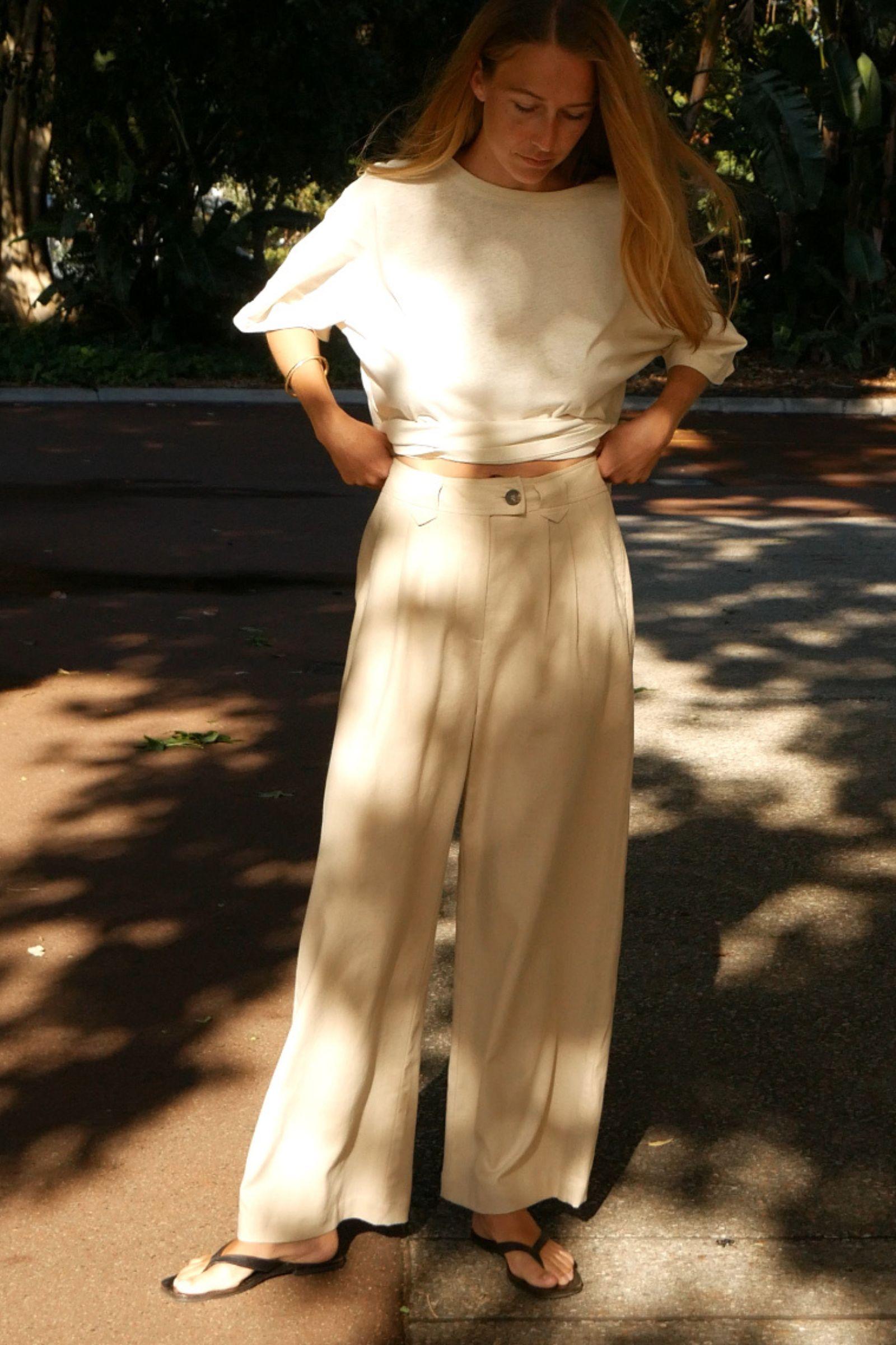 Relaxed Tailored Trouser | Ecru