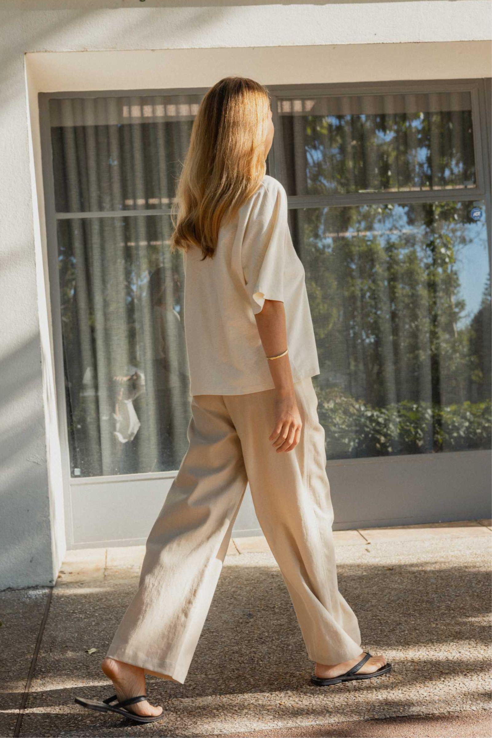 Relaxed Tailored Trouser | Ecru