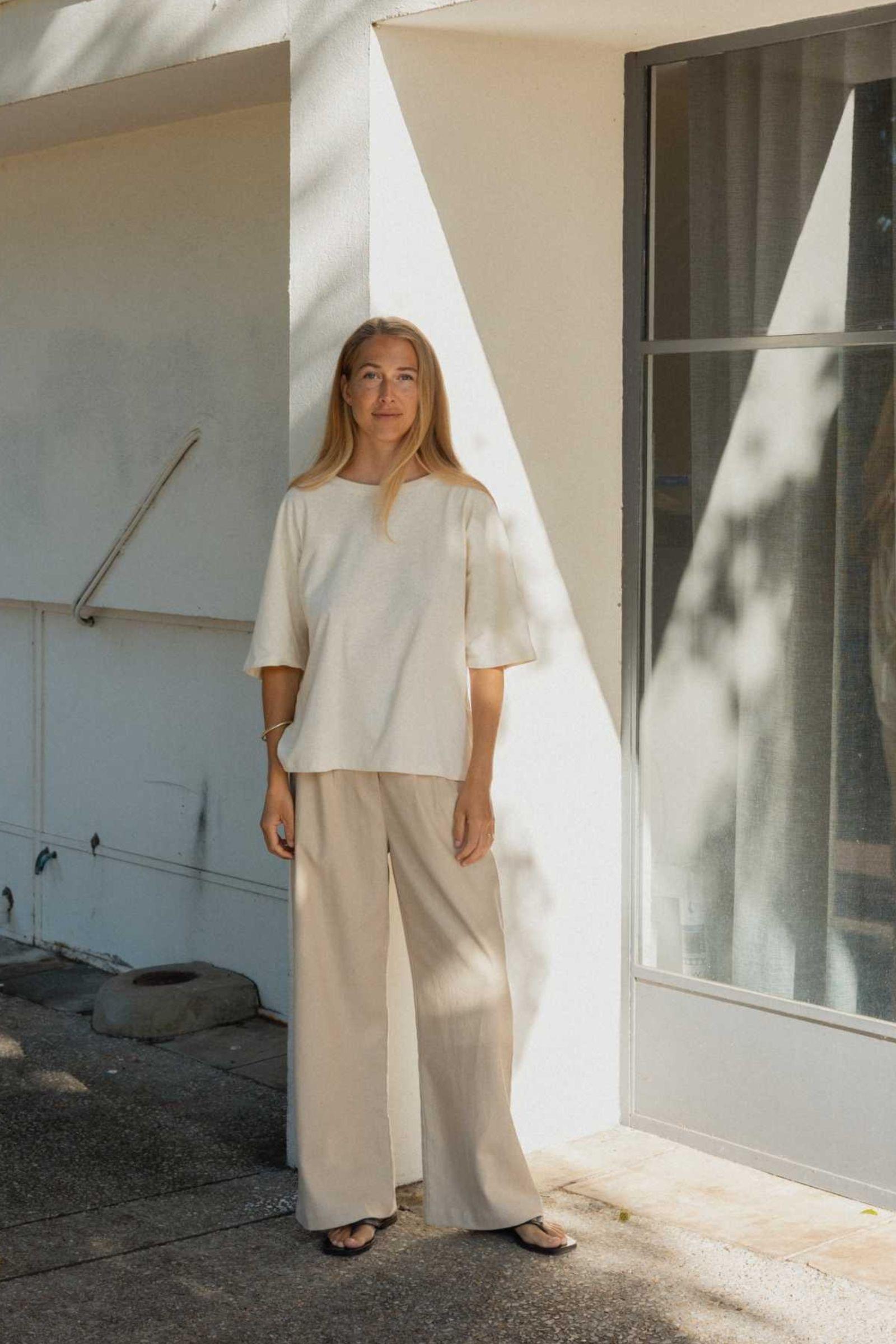 Relaxed Tailored Trouser | Ecru