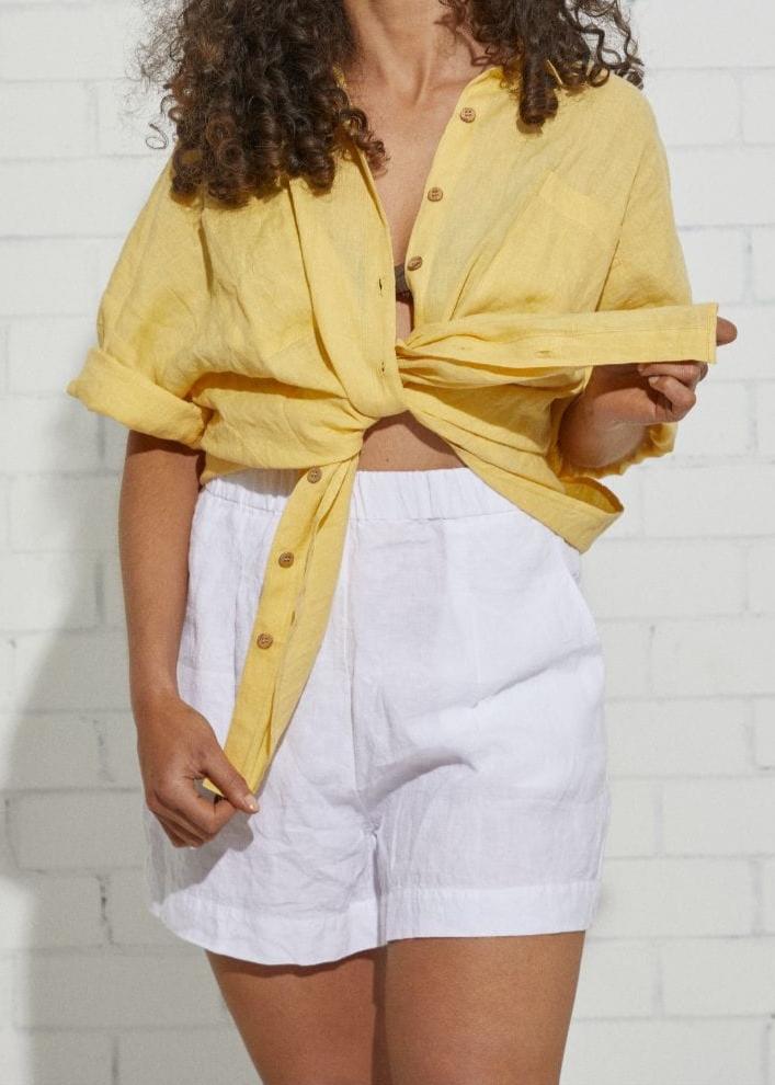 Oversize Short Sleeve Shirt | Lemon Yellow