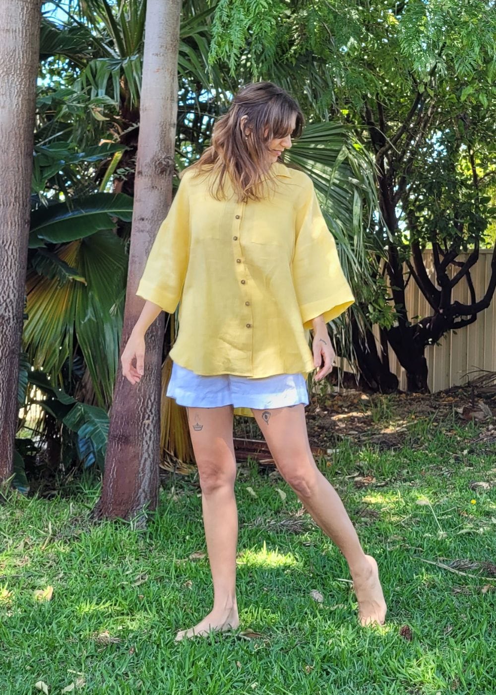 Oversize Short Sleeve Shirt | Lemon Yellow